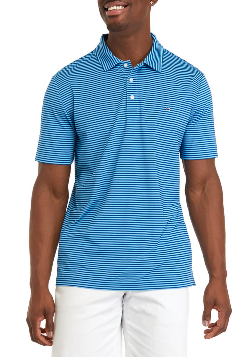 Striped Performance Polo Shirt