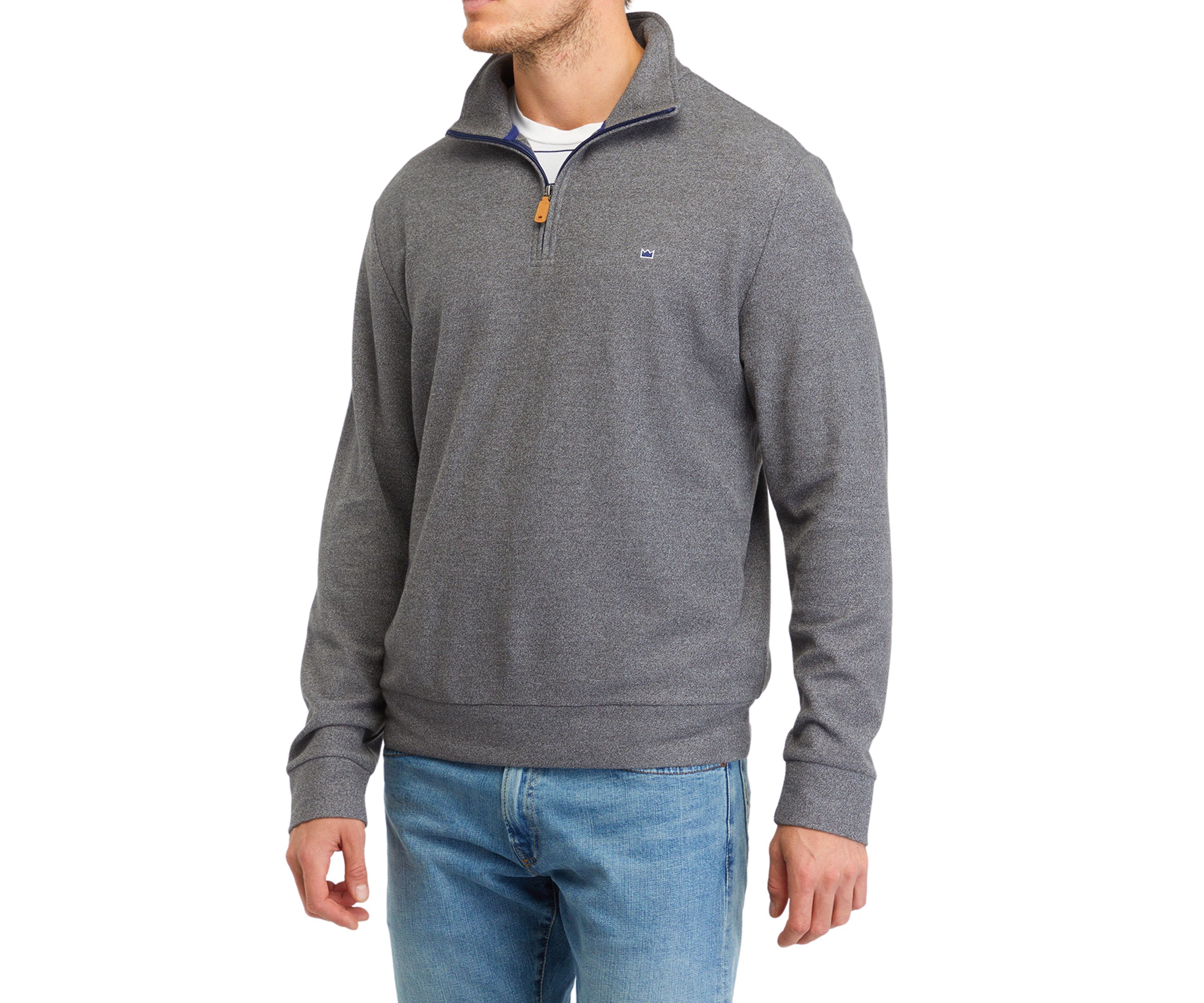 Oxford Piqué 1/4 Zip Pullover