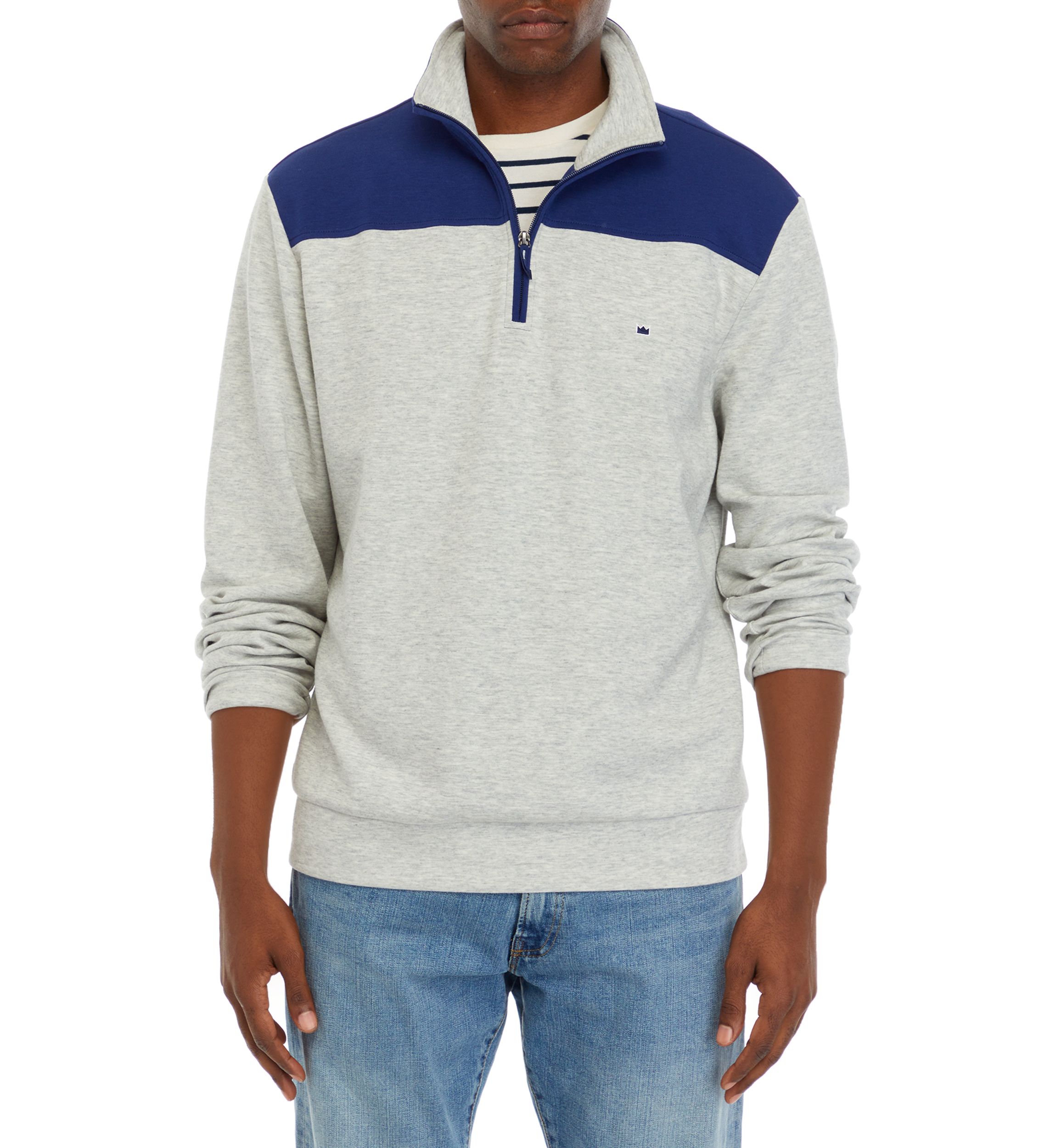 Color Block 1/4 Zip Pullover 