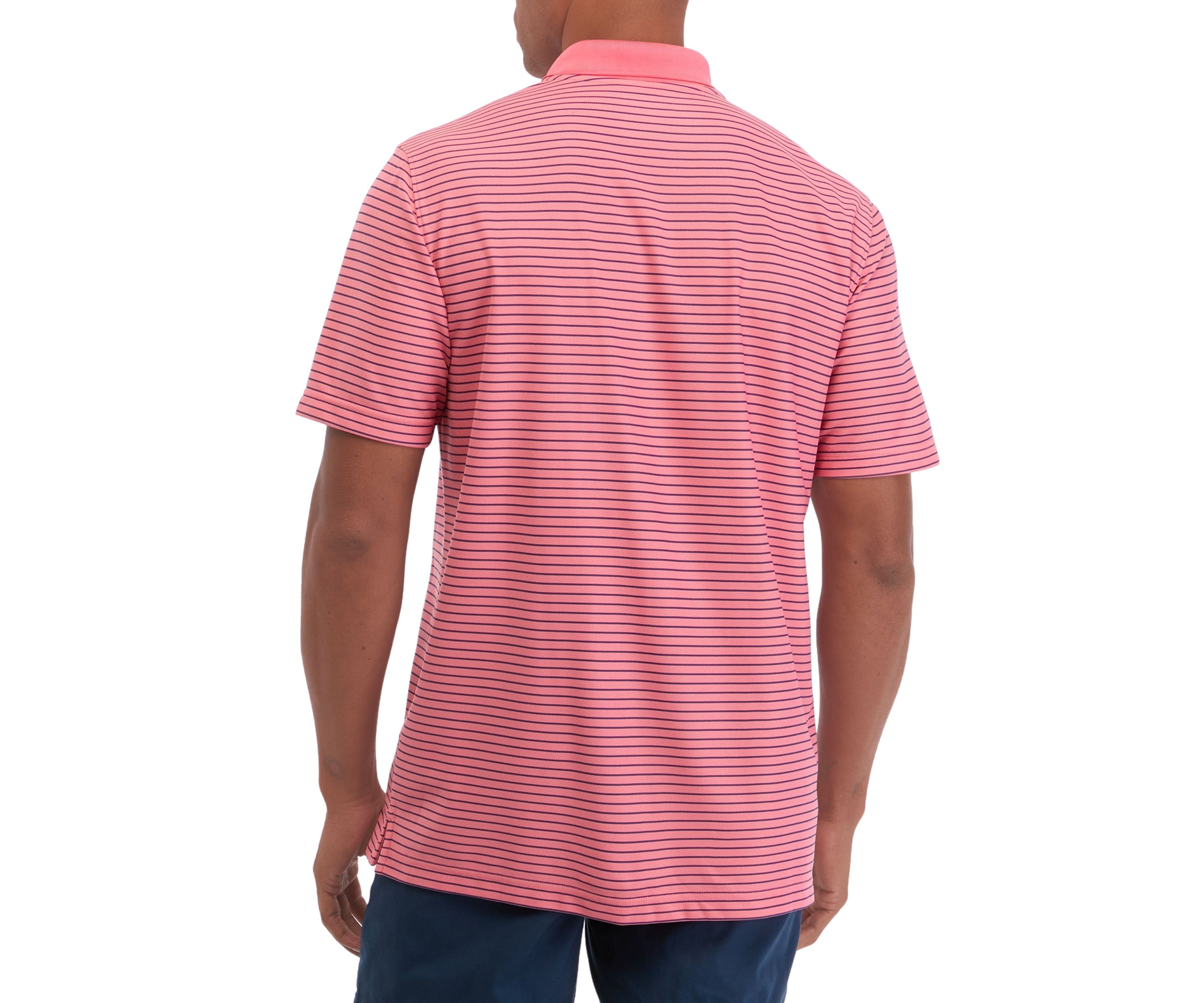 Performance Stripe Piqué Polo Shirt