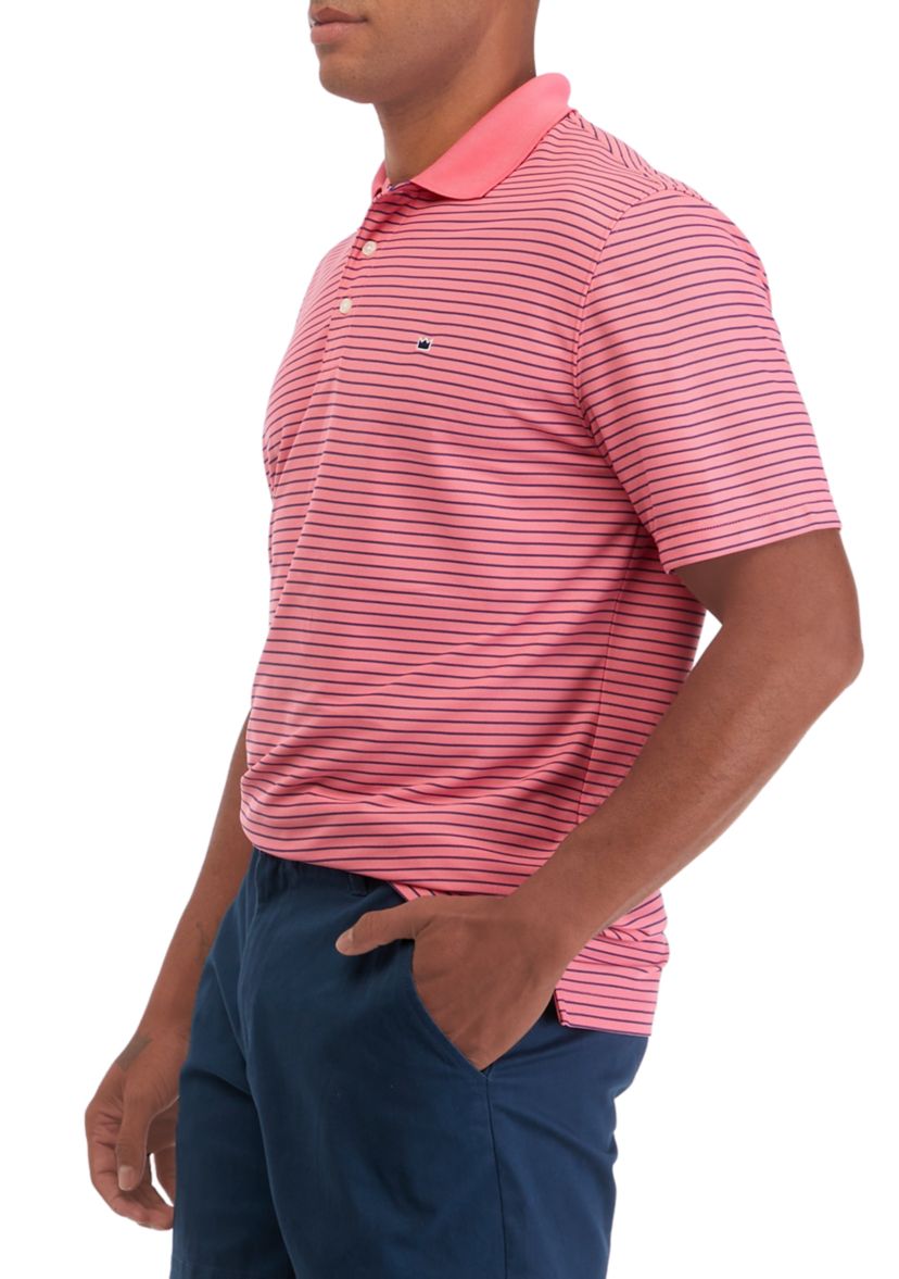 Performance Stripe Piqué Polo Shirt
