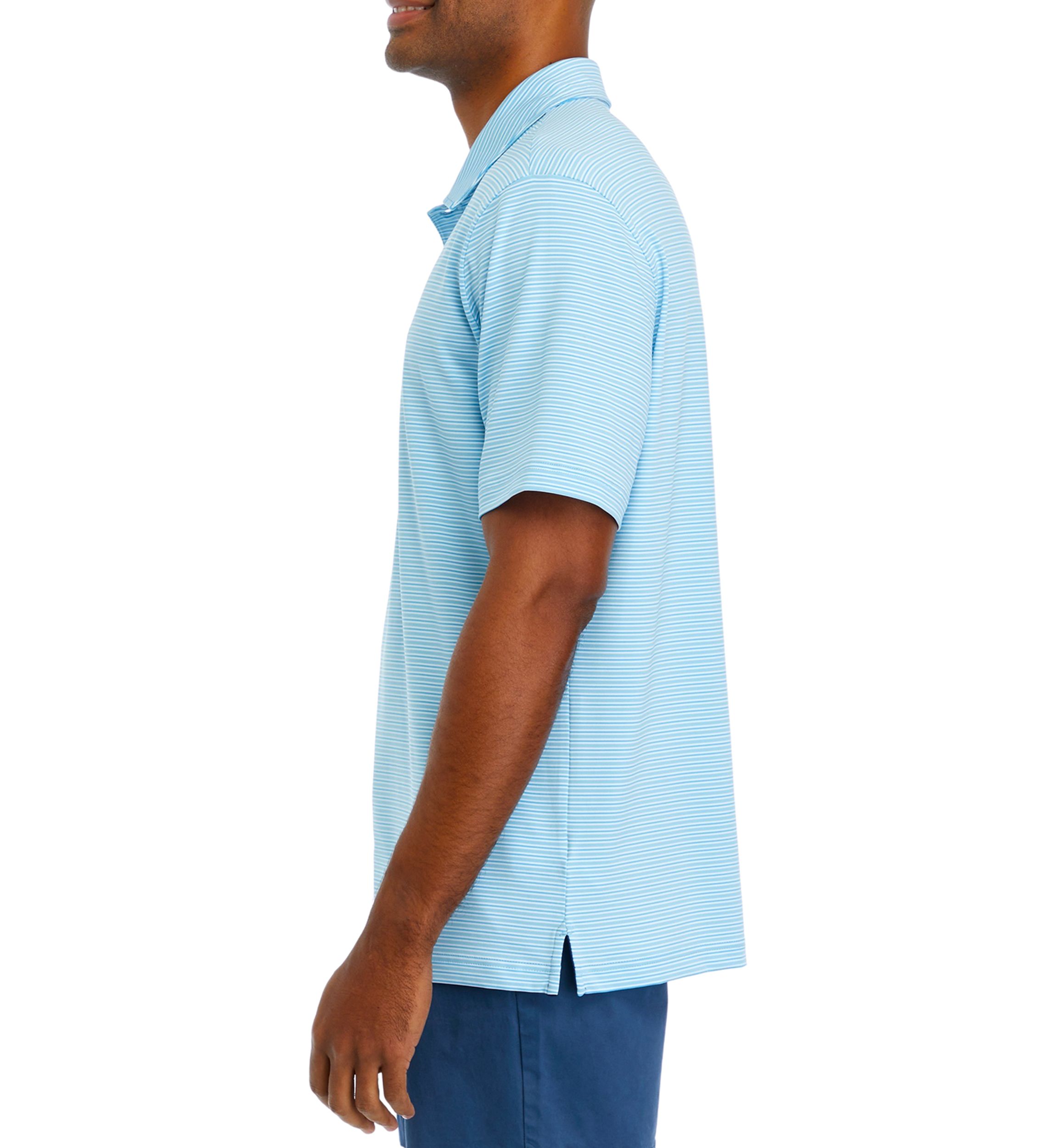 Striped Performance Polo Shirt