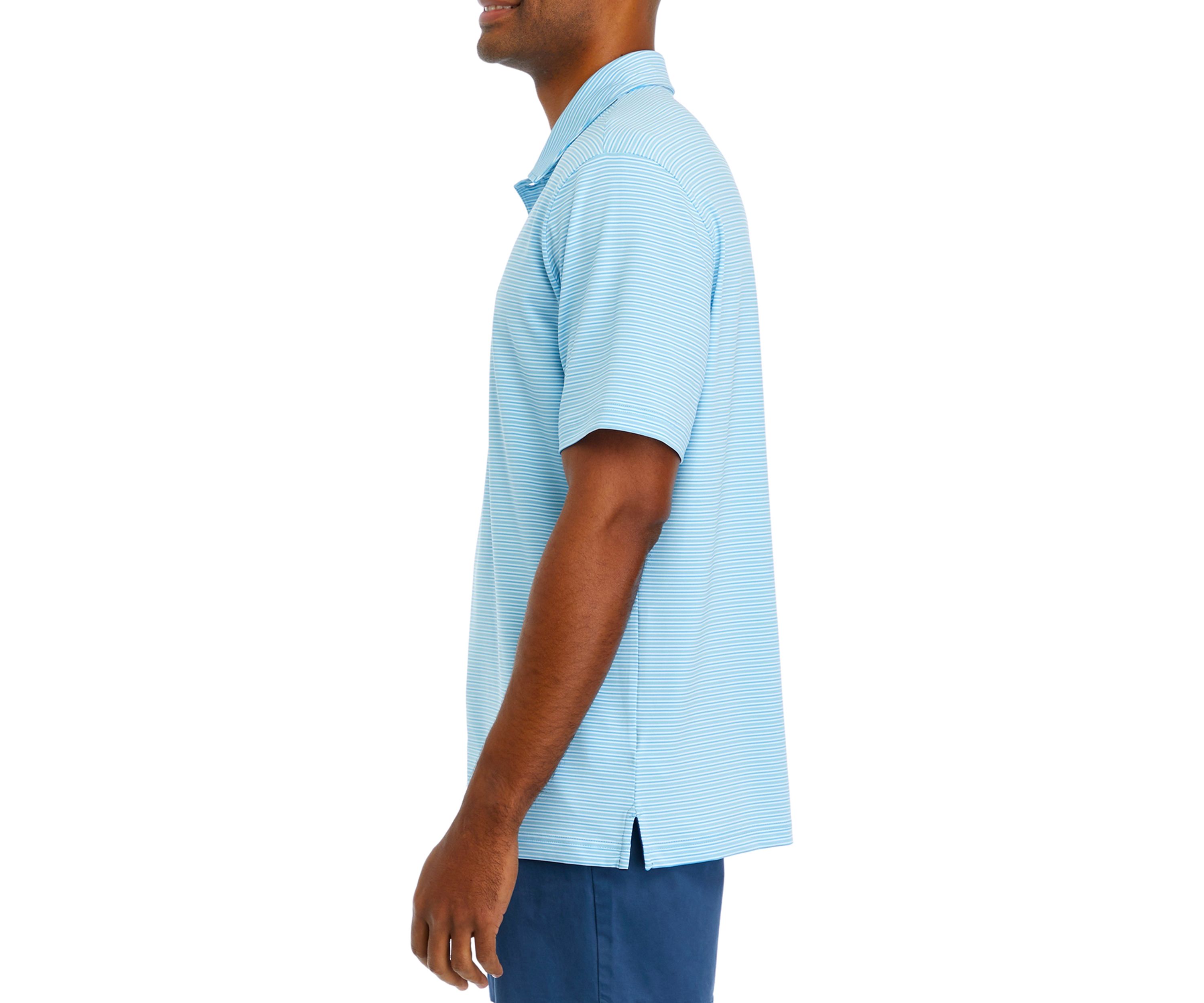 Striped Performance Polo Shirt