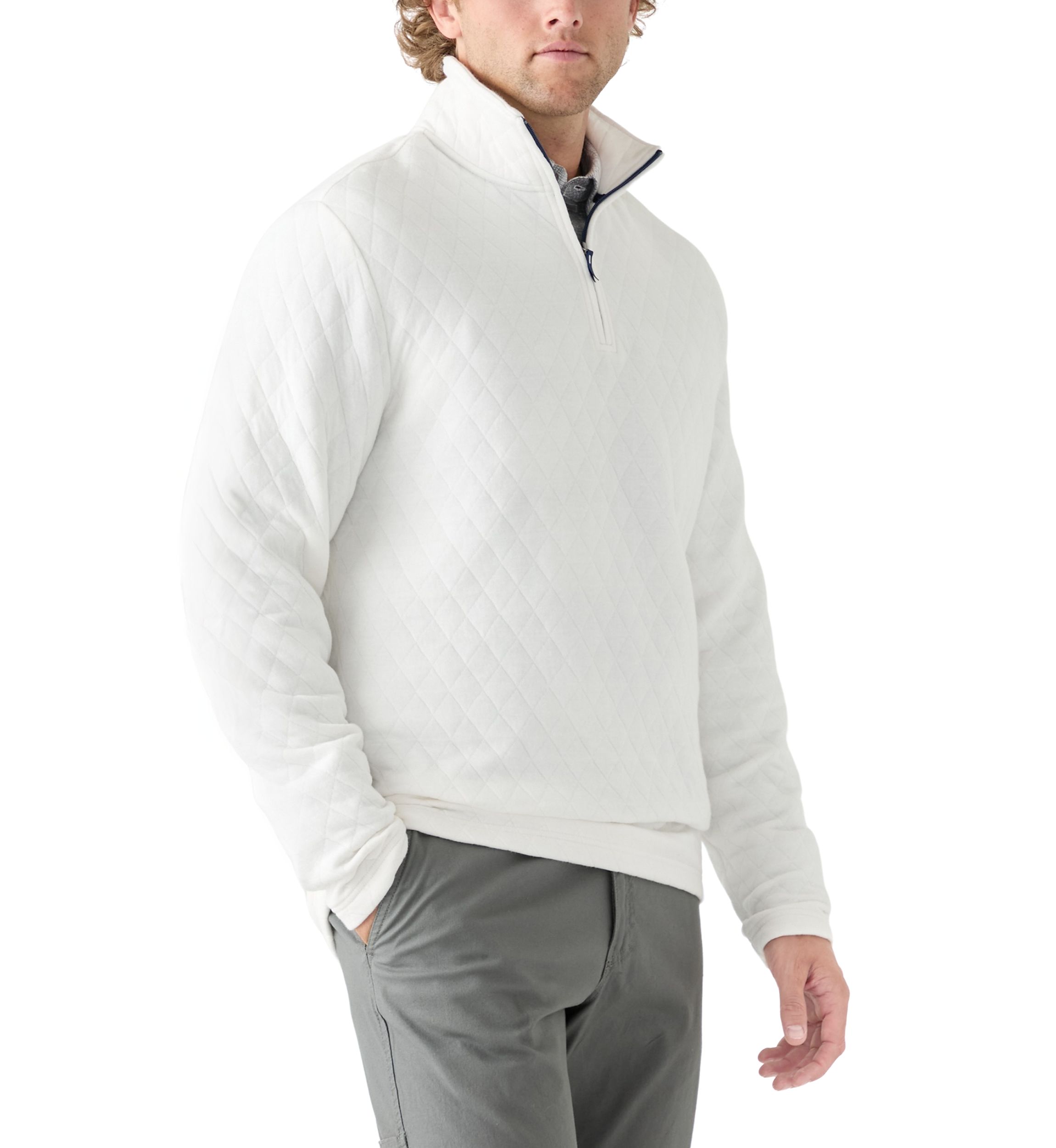 Quilted Quarter Zip Pullover