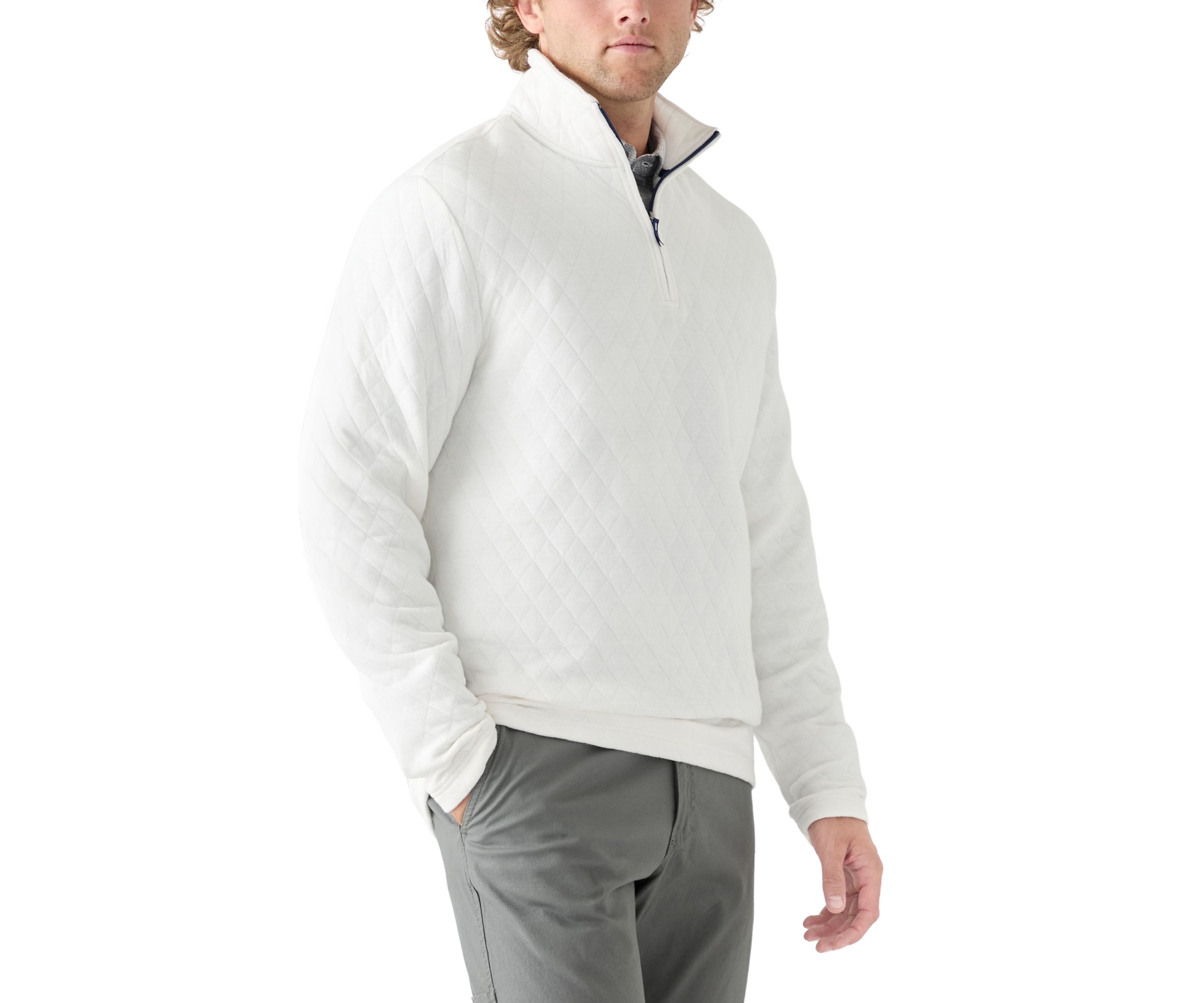 Quilted Quarter Zip Pullover