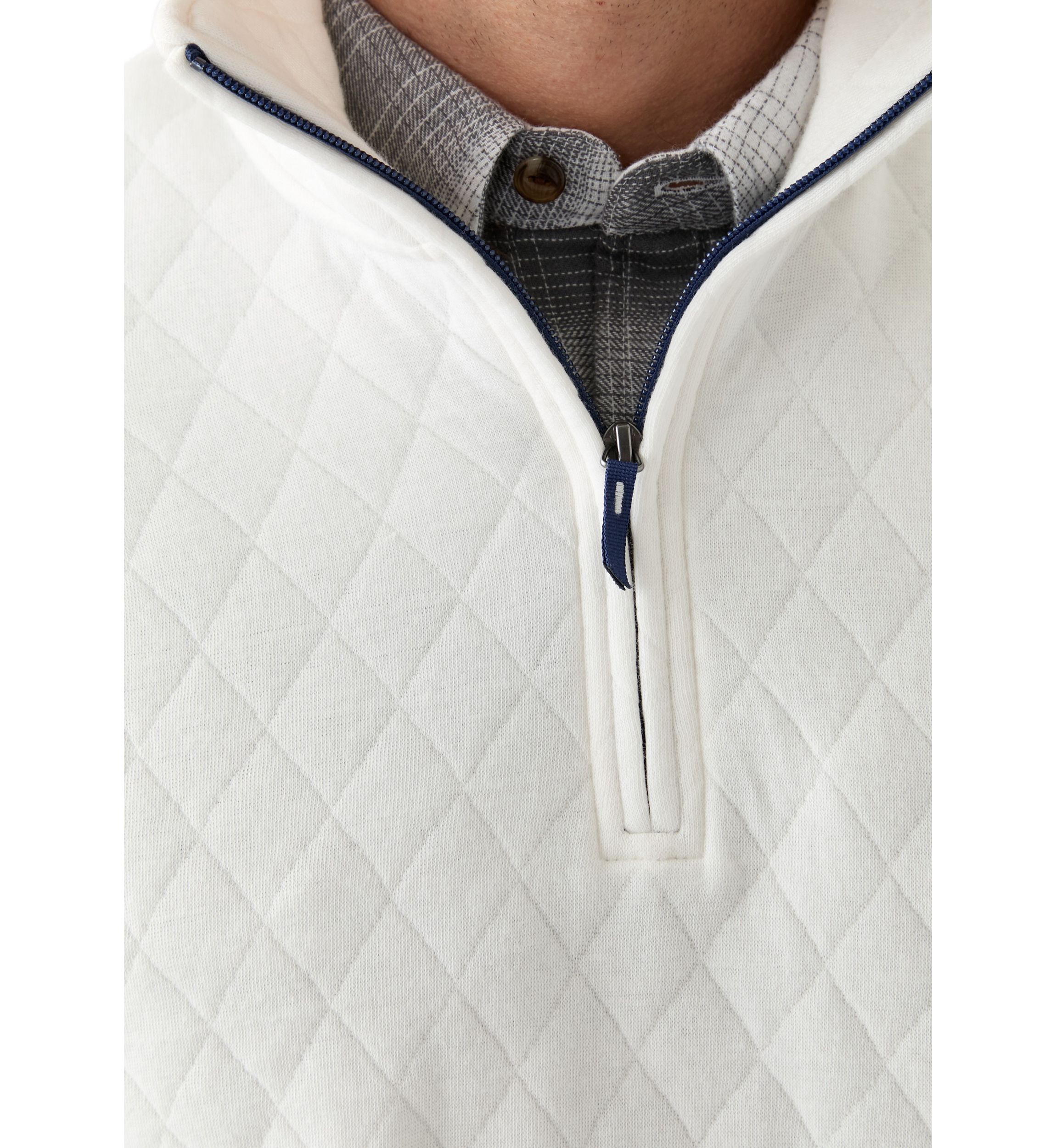 Quilted Quarter Zip Pullover