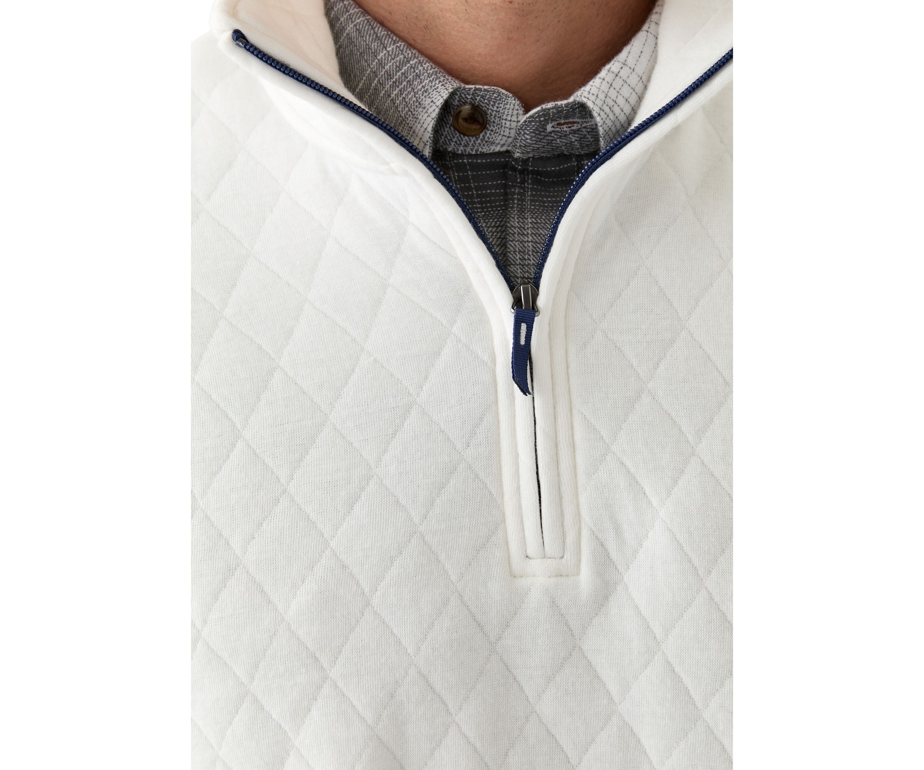 Quilted Quarter Zip Pullover