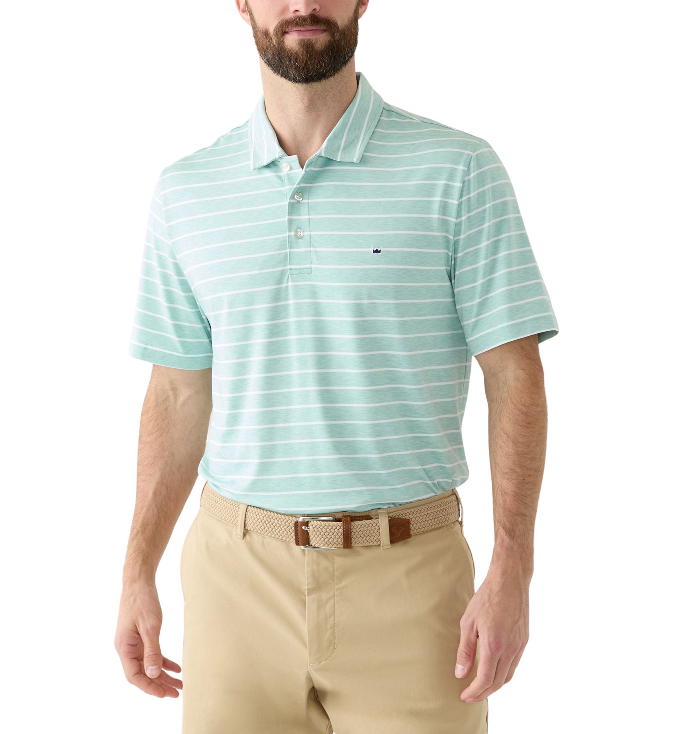 Striped Performance Polo Shirt 