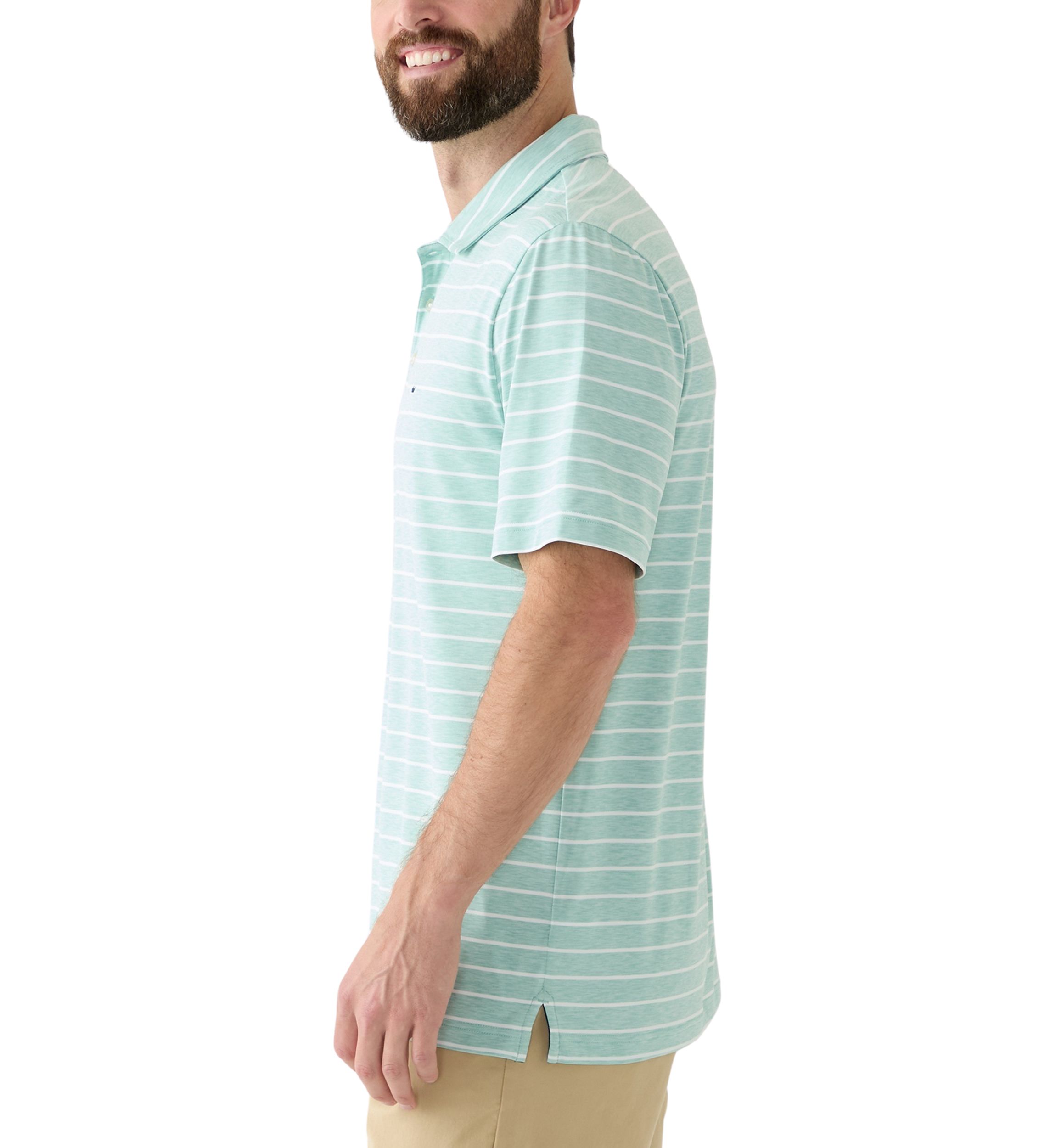 Striped Performance Polo Shirt 