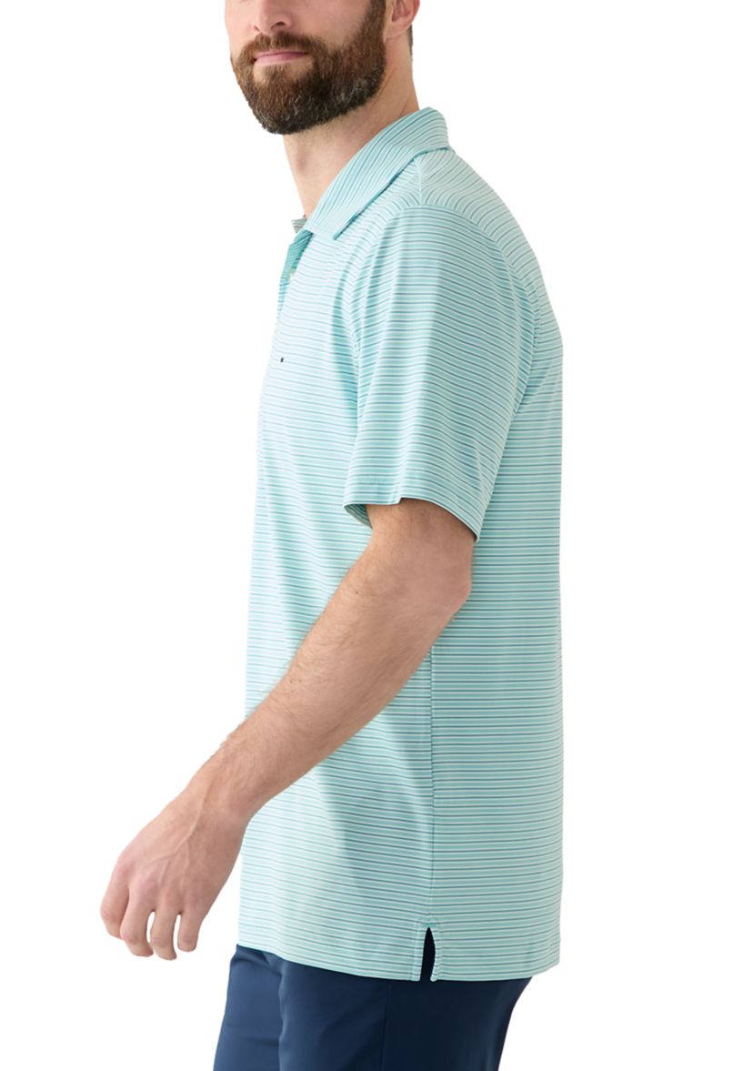 Stripe Performance Short Sleeve Polo Shirt