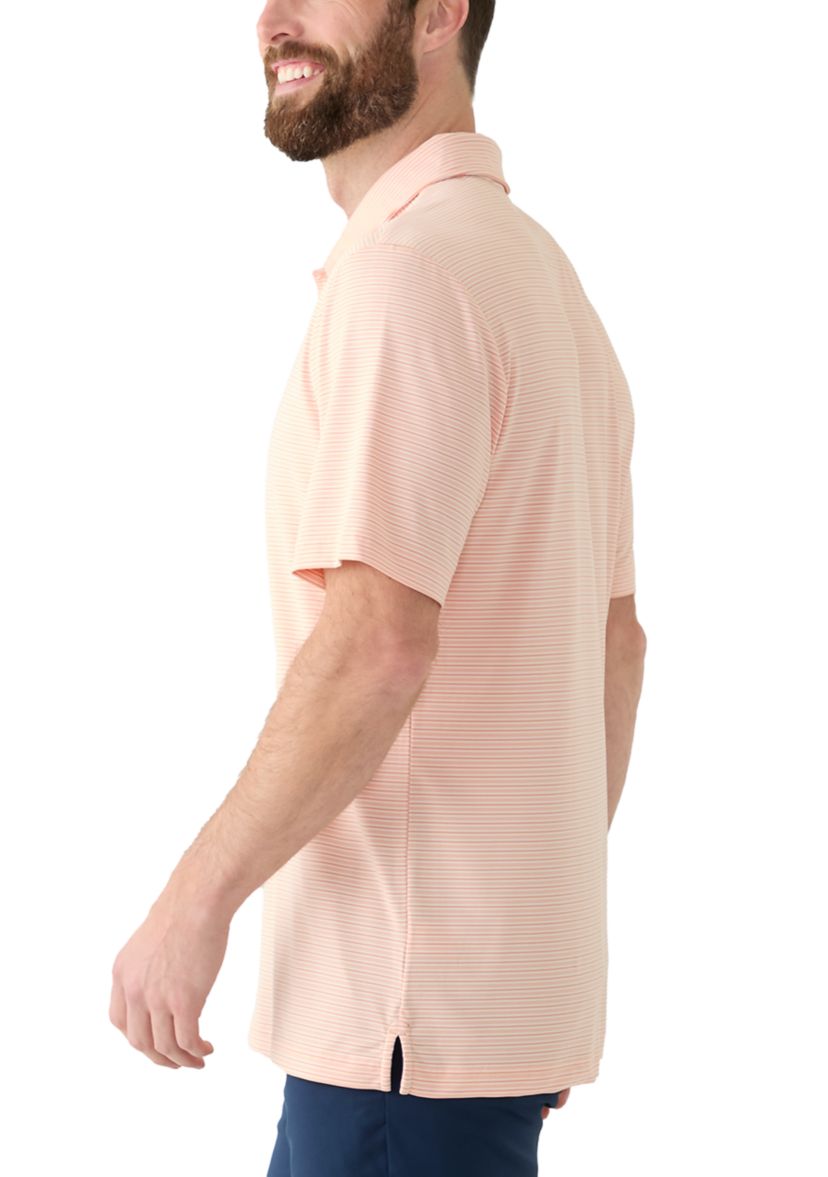 Stripe Performance Short Sleeve Polo Shirt