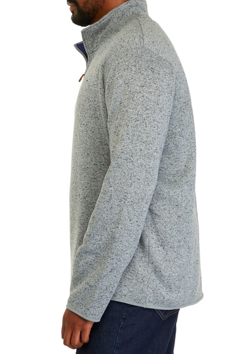 Big & Tall Quarter Zip Fleece Sweater