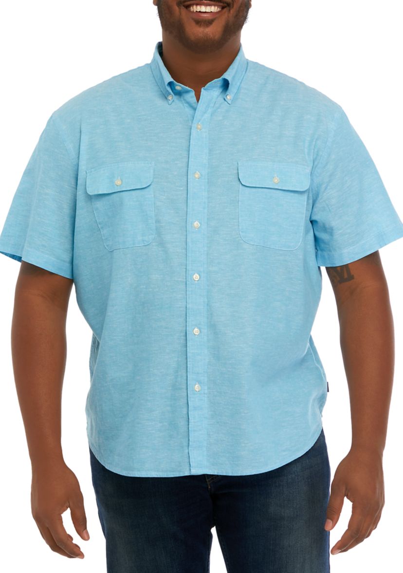 Big & Tall Short Sleeve Woven Shirt