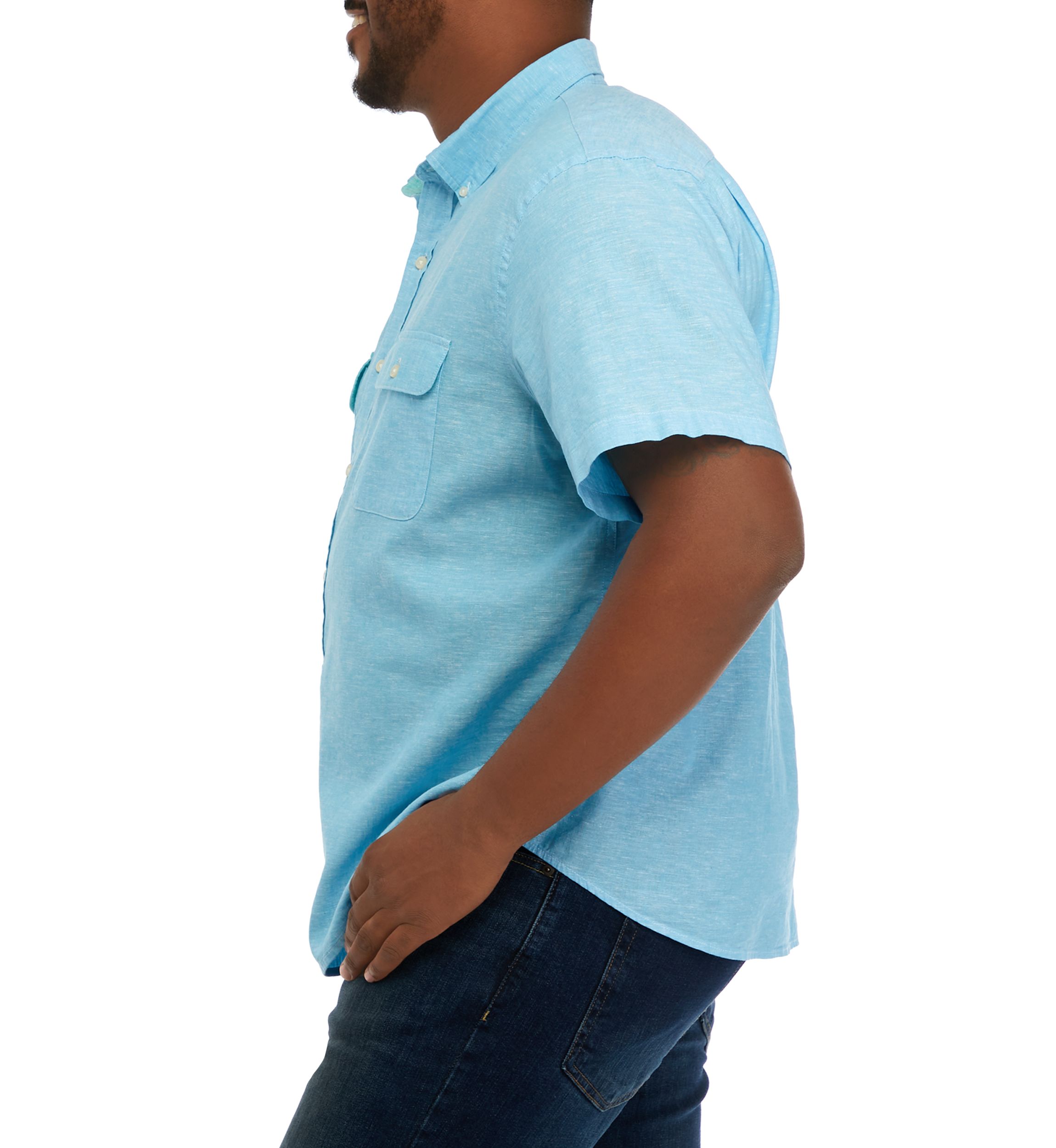 Big & Tall Short Sleeve Woven Shirt