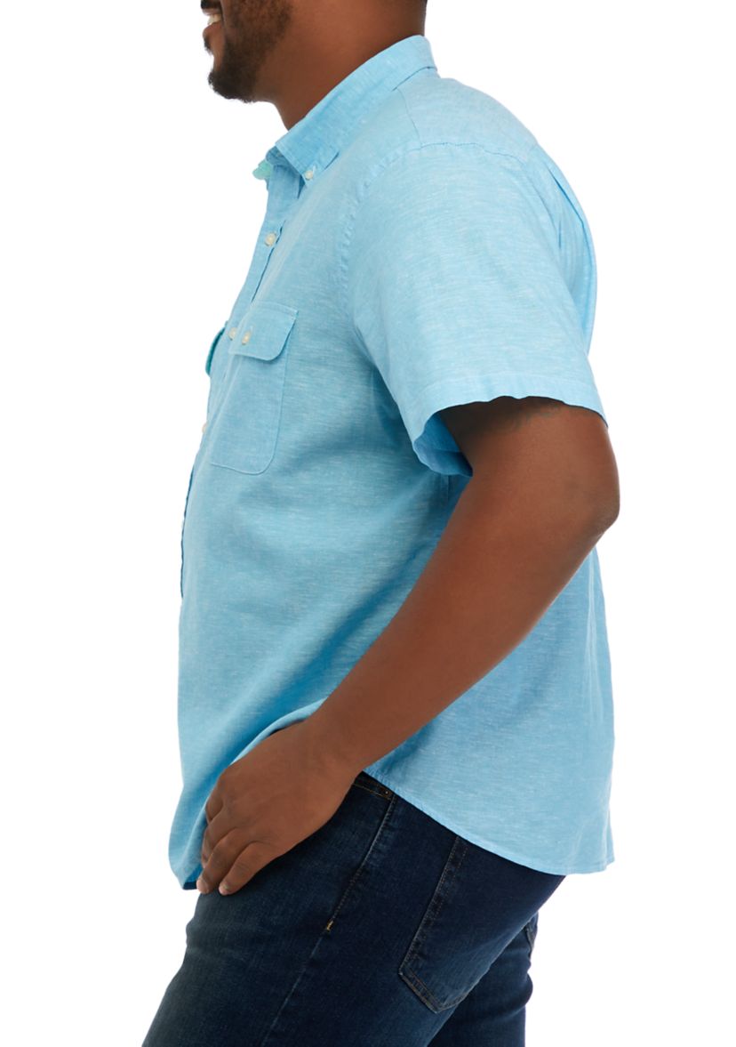Big & Tall Short Sleeve Woven Shirt