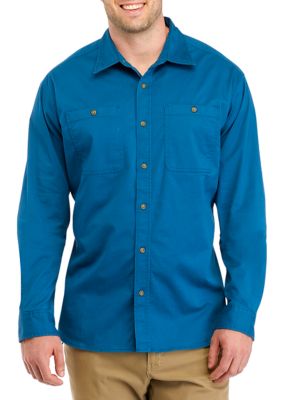 Big & Tall Long Sleeve Twill Button Down Shirt