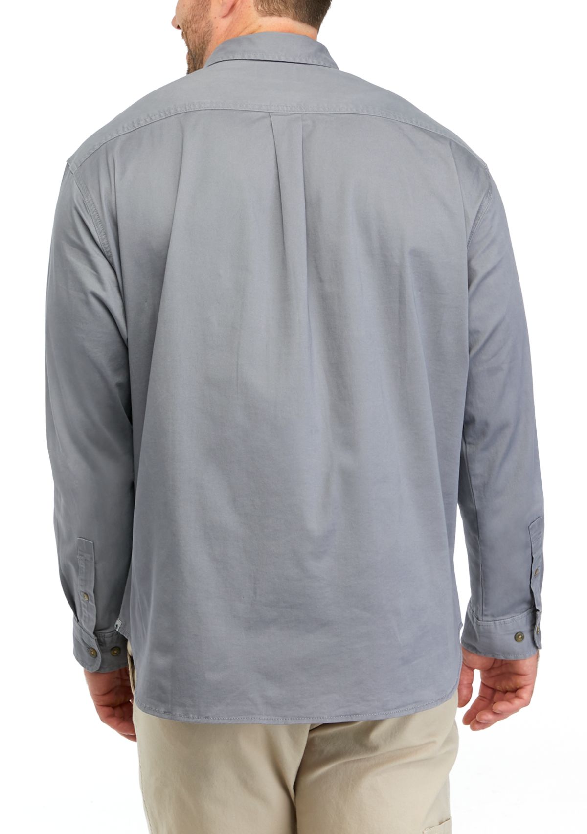 Big & Tall Long Sleeve Twill Button Down Shirt