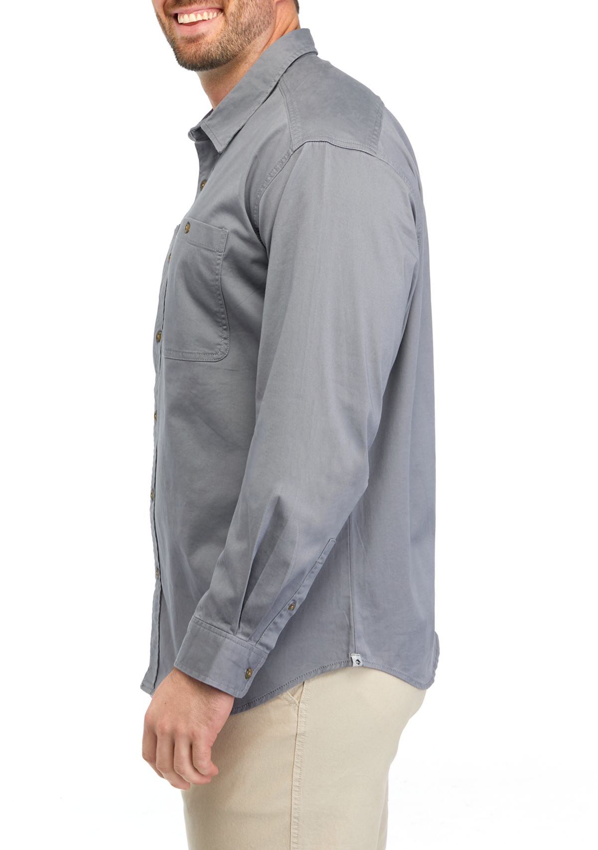 Big & Tall Long Sleeve Twill Button Down Shirt