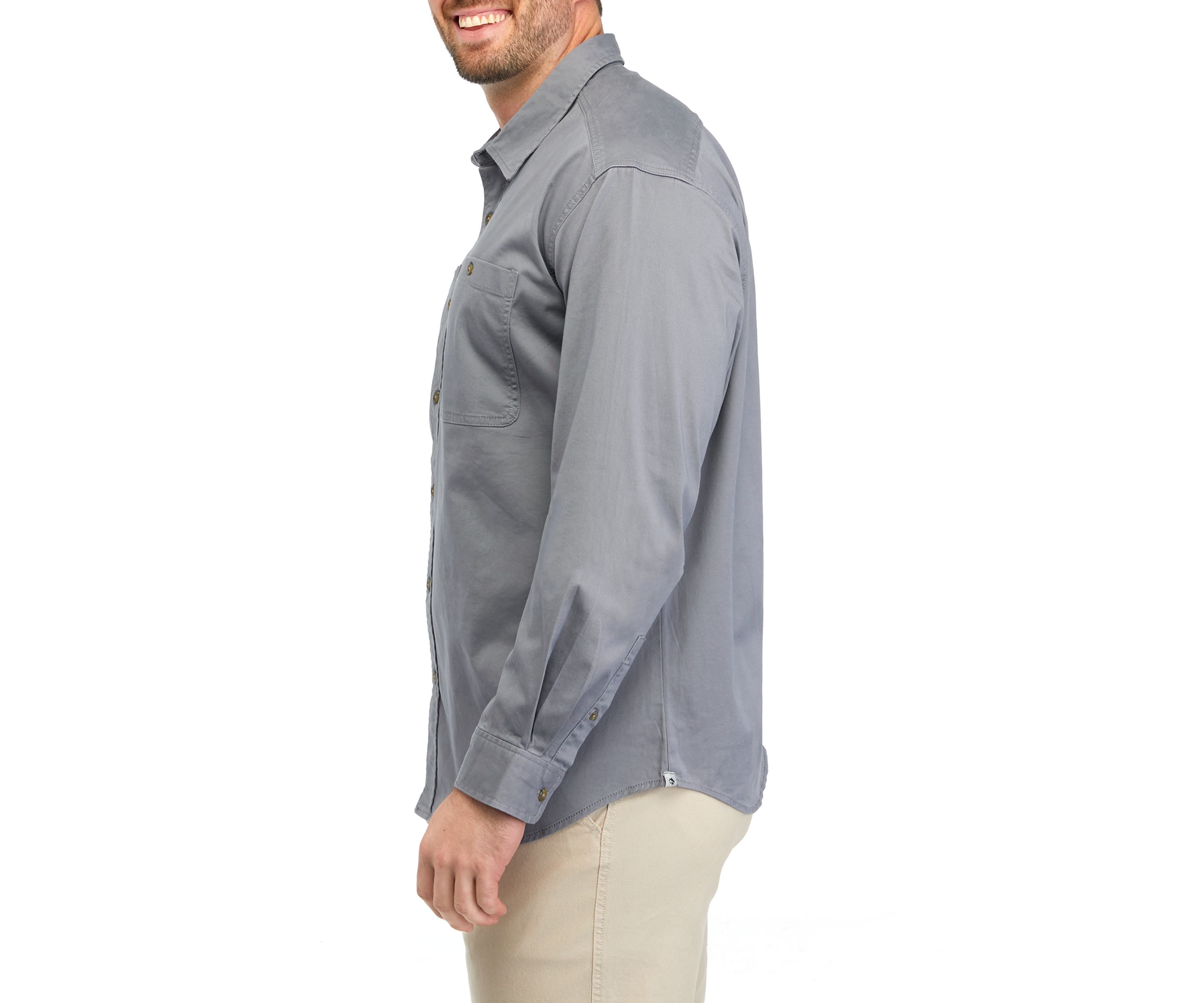 Big & Tall Long Sleeve Twill Button Down Shirt