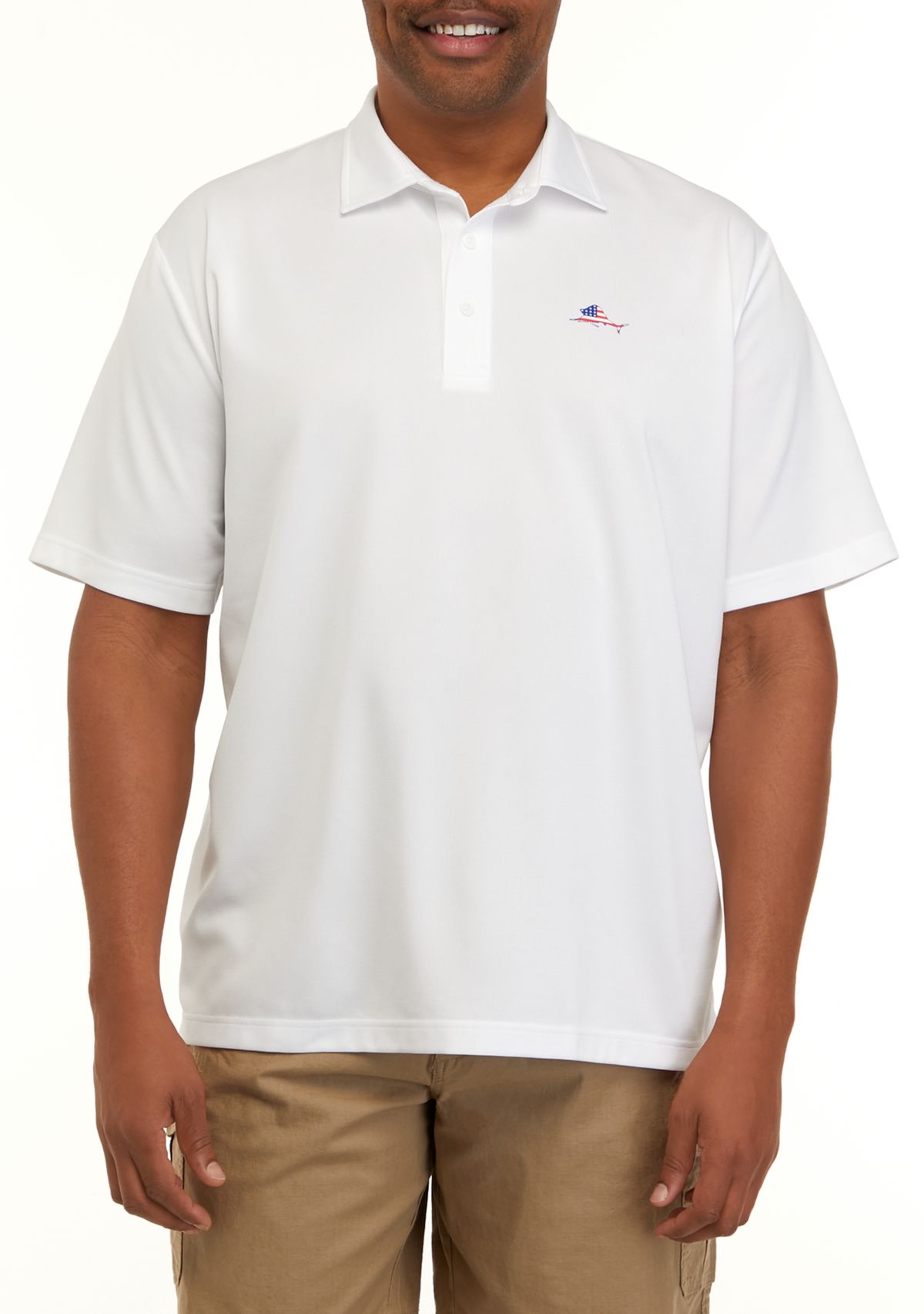Big & Tall Short Sleeve Fishing Polo Shirt