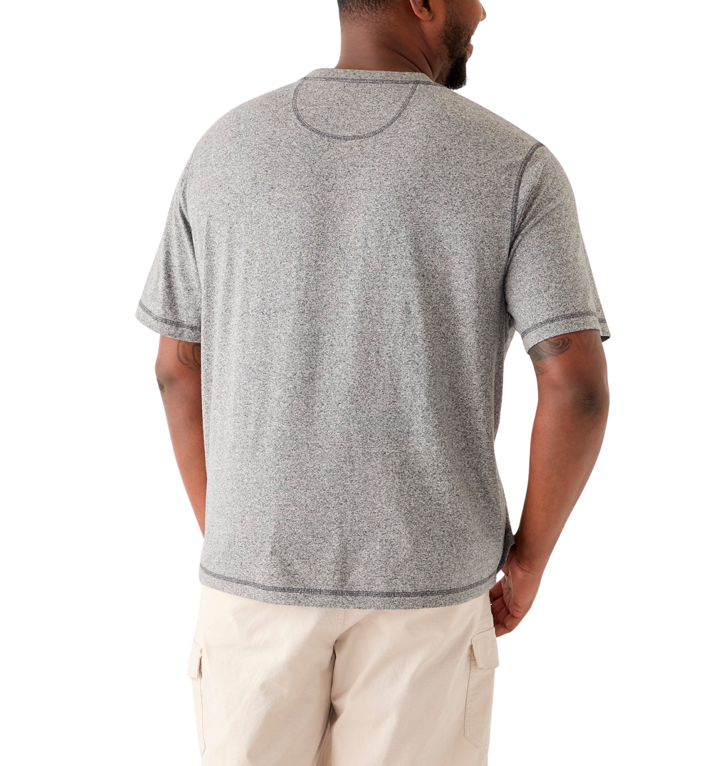 Big & Tall Short Sleeve Jaspe Henley Shirt