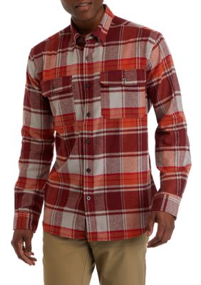 Ocean + Coast Men's Long Sleeve Flannel Shirt (various color & size)
