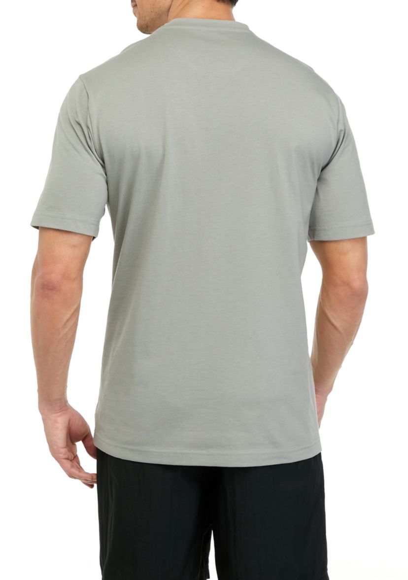 Short Sleeve Henley  Graphic T-Shirt 