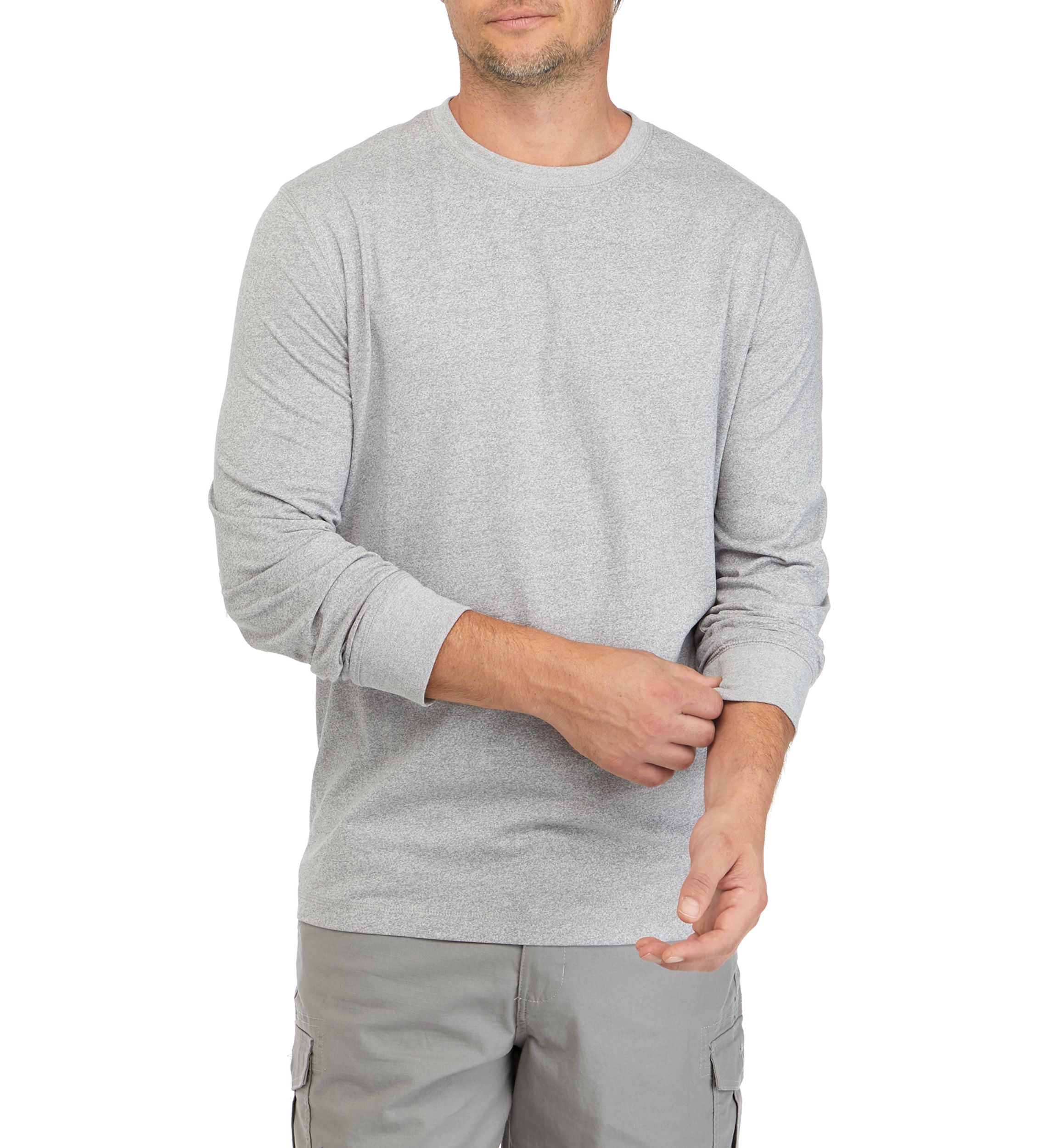 Long Sleeve Jaspe Crew Neck Shirt