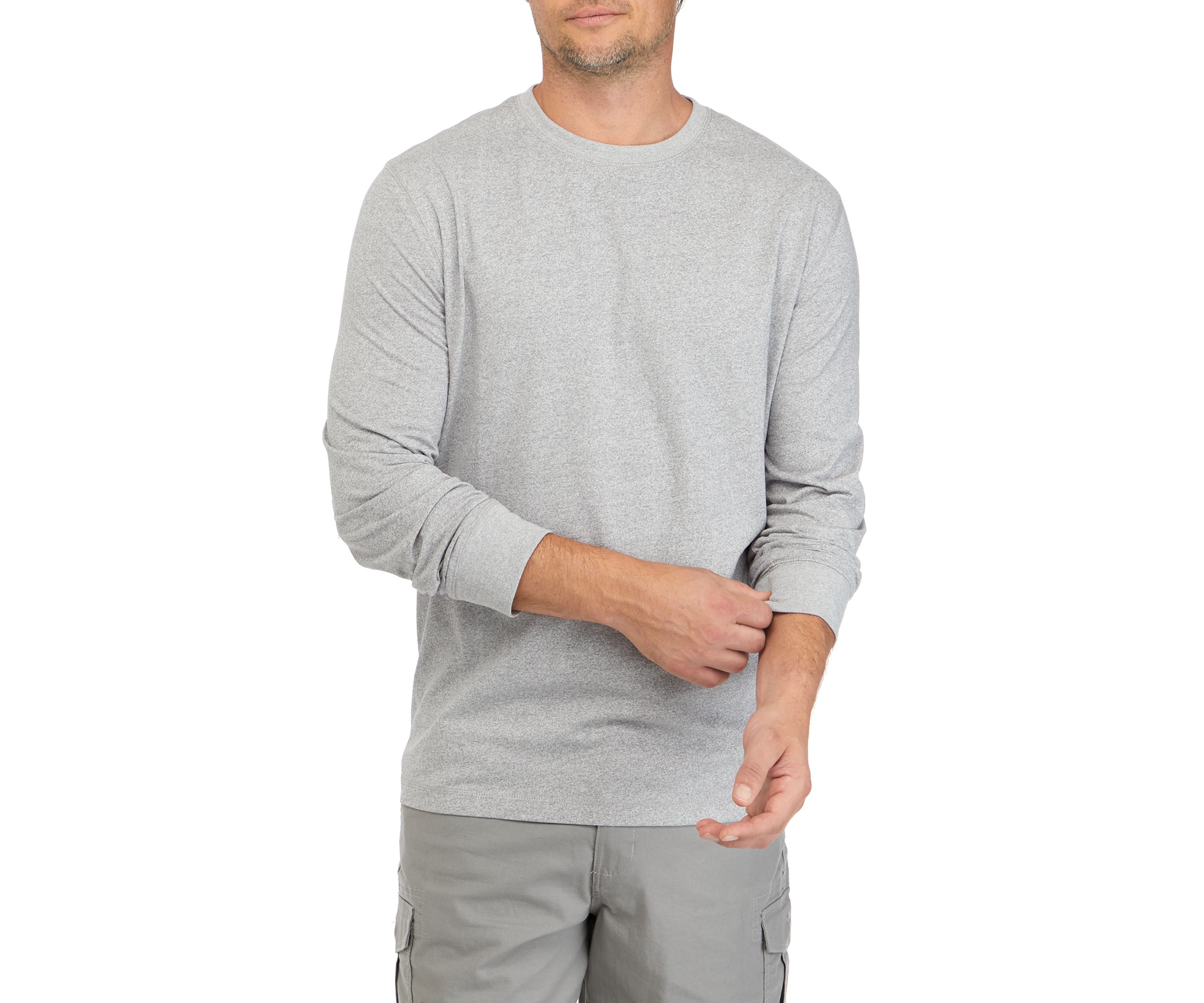 Long Sleeve Jaspe Crew Neck Shirt