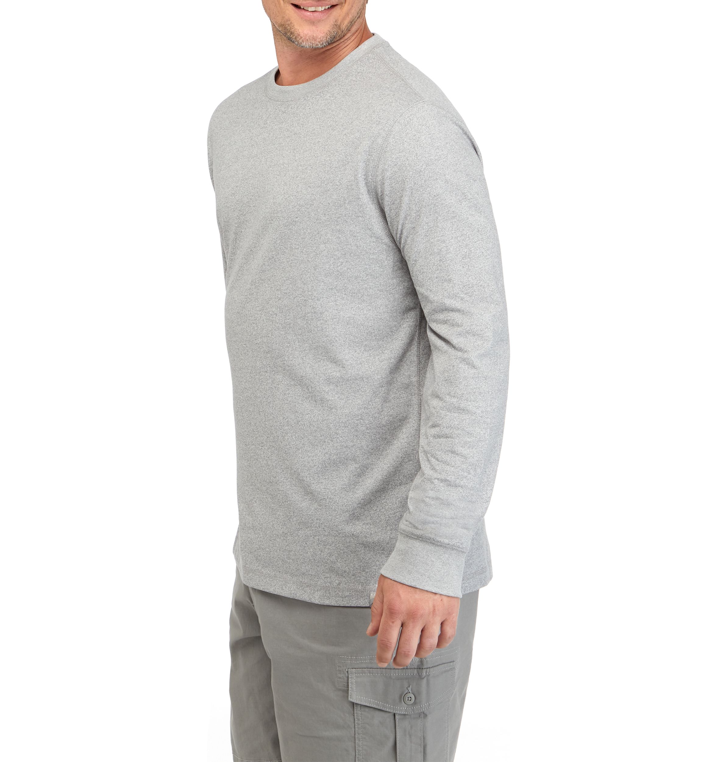 Long Sleeve Jaspe Crew Neck Shirt