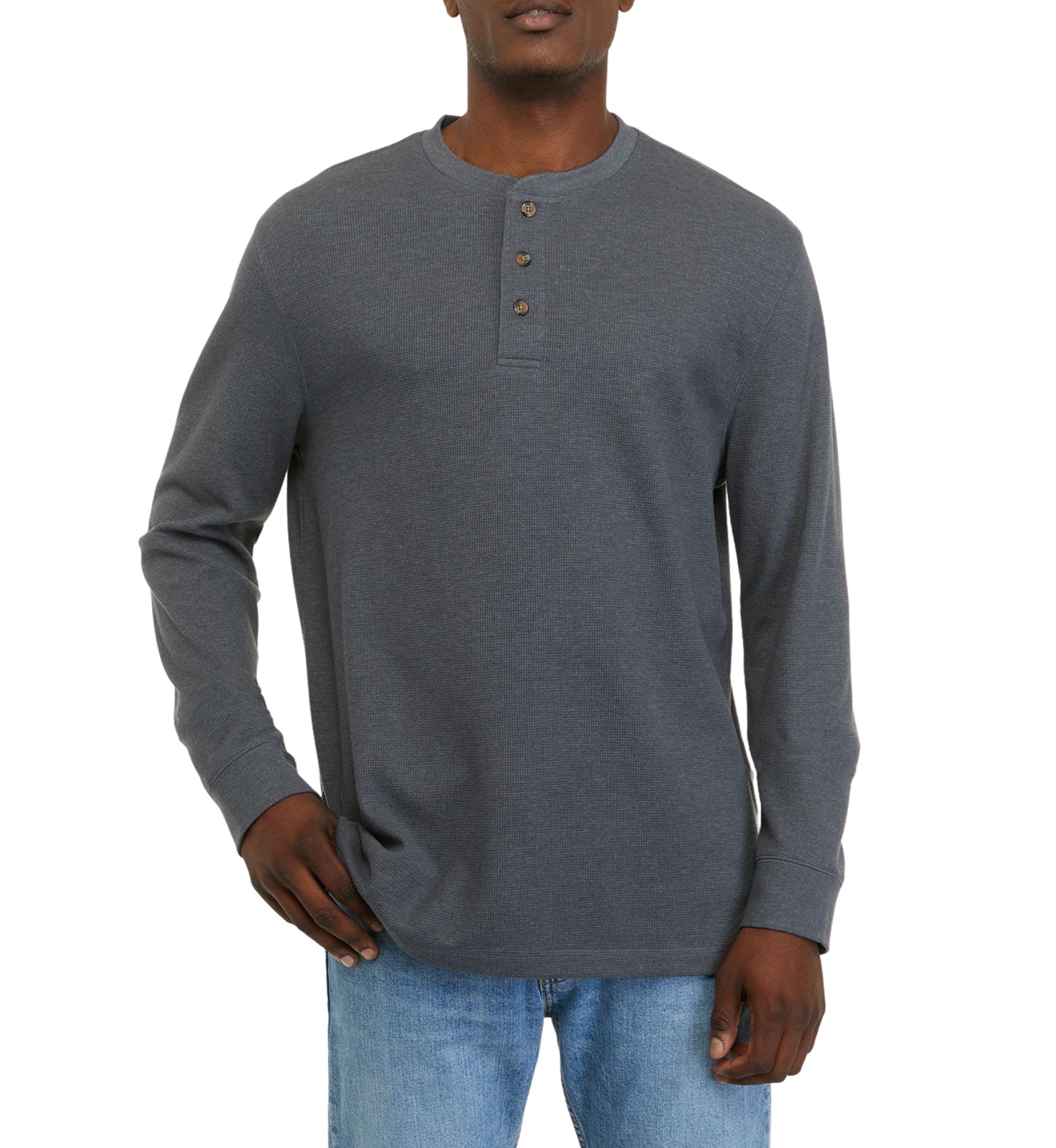 Long Sleeve Thermal Henley Shirt