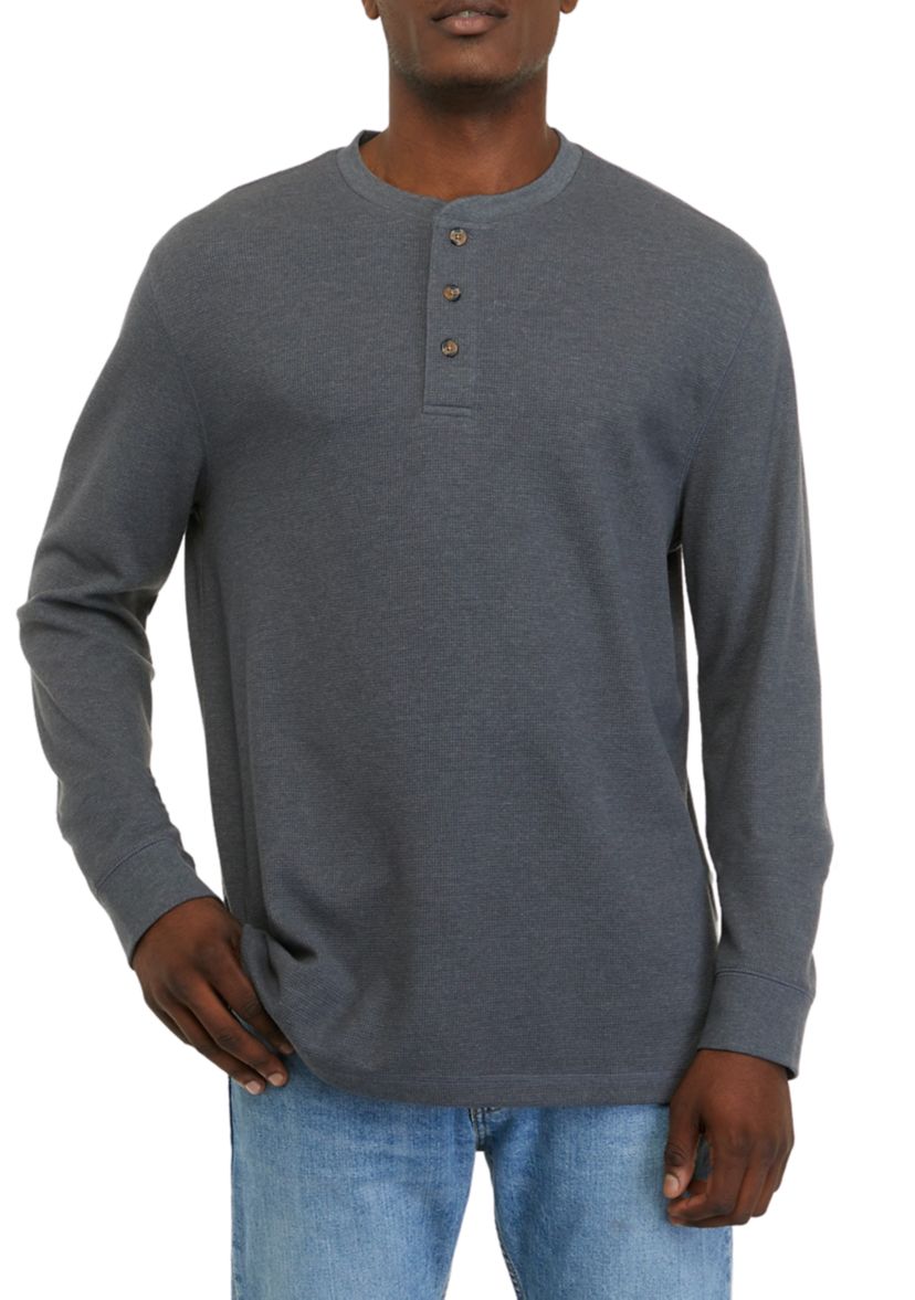 Long Sleeve Thermal Henley Shirt