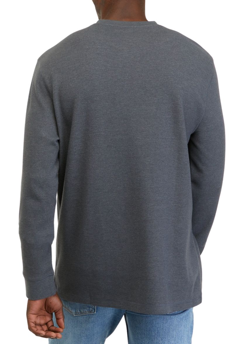 Long Sleeve Thermal Henley Shirt