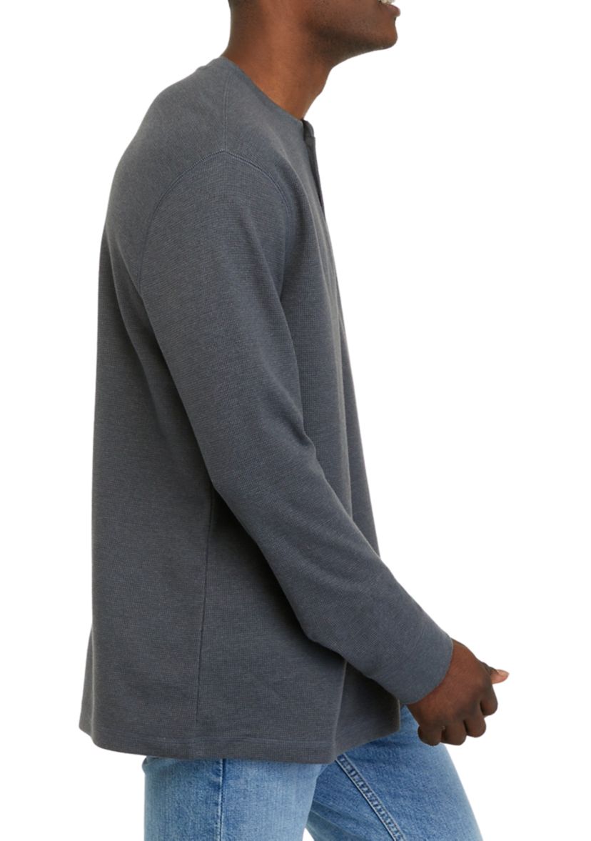 Long Sleeve Thermal Henley Shirt