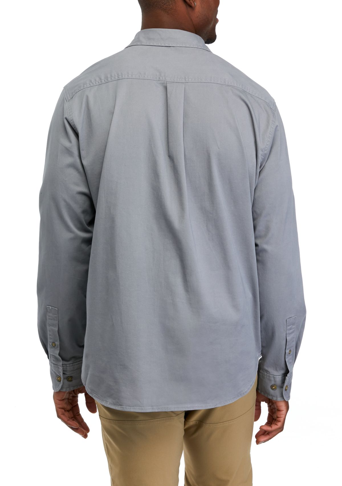 Long Sleeve Twill Button Down Shirt