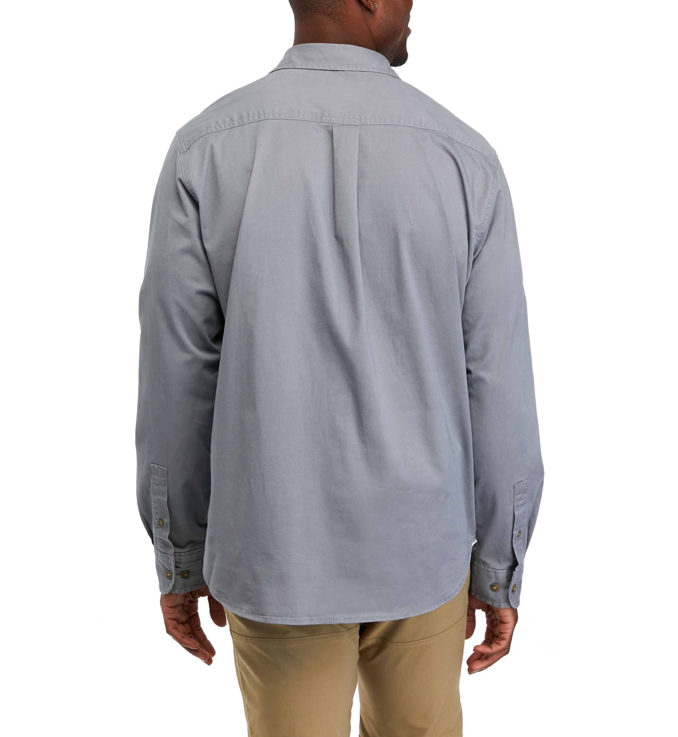 Long Sleeve Twill Button Down Shirt