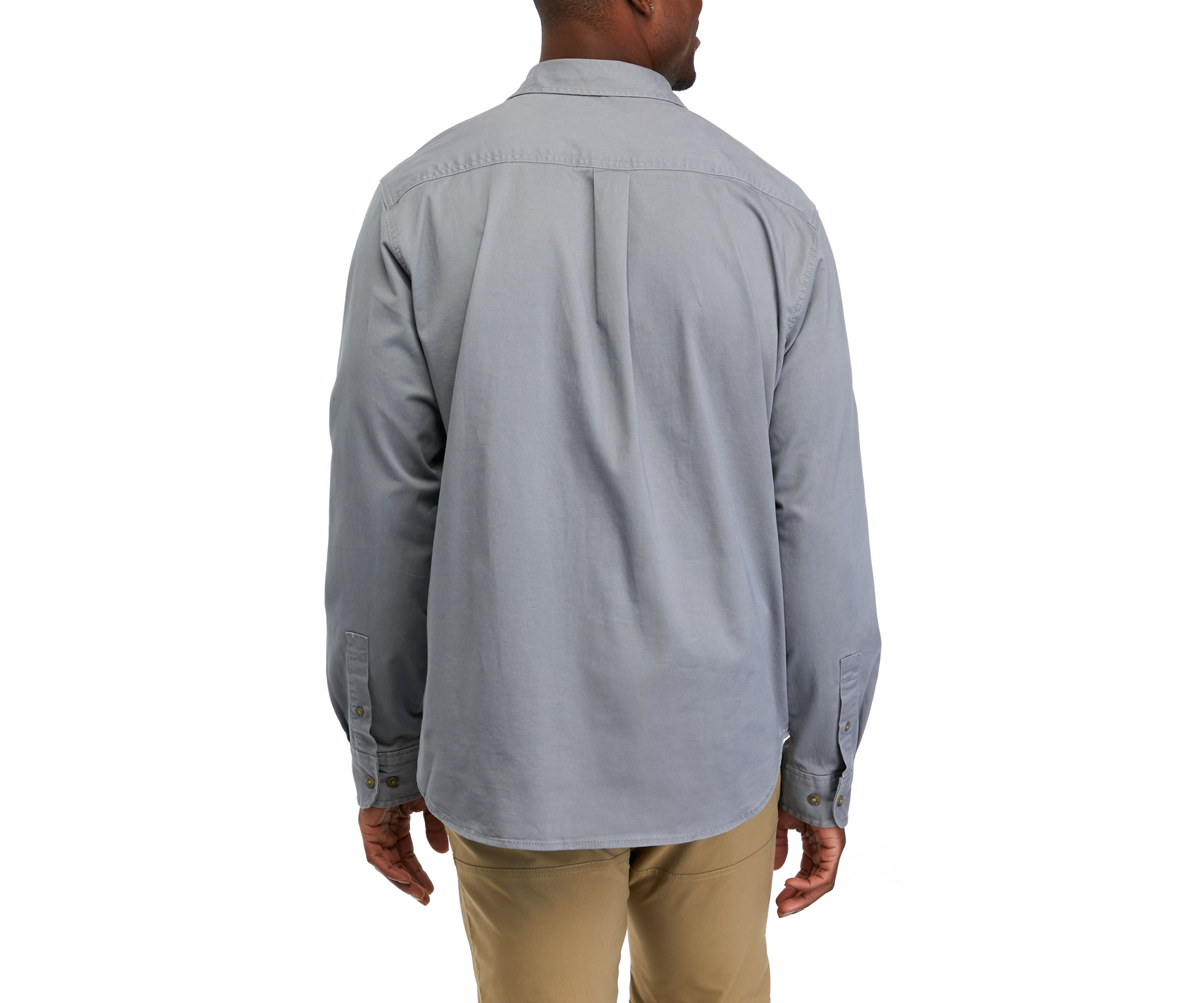 Long Sleeve Twill Button Down Shirt