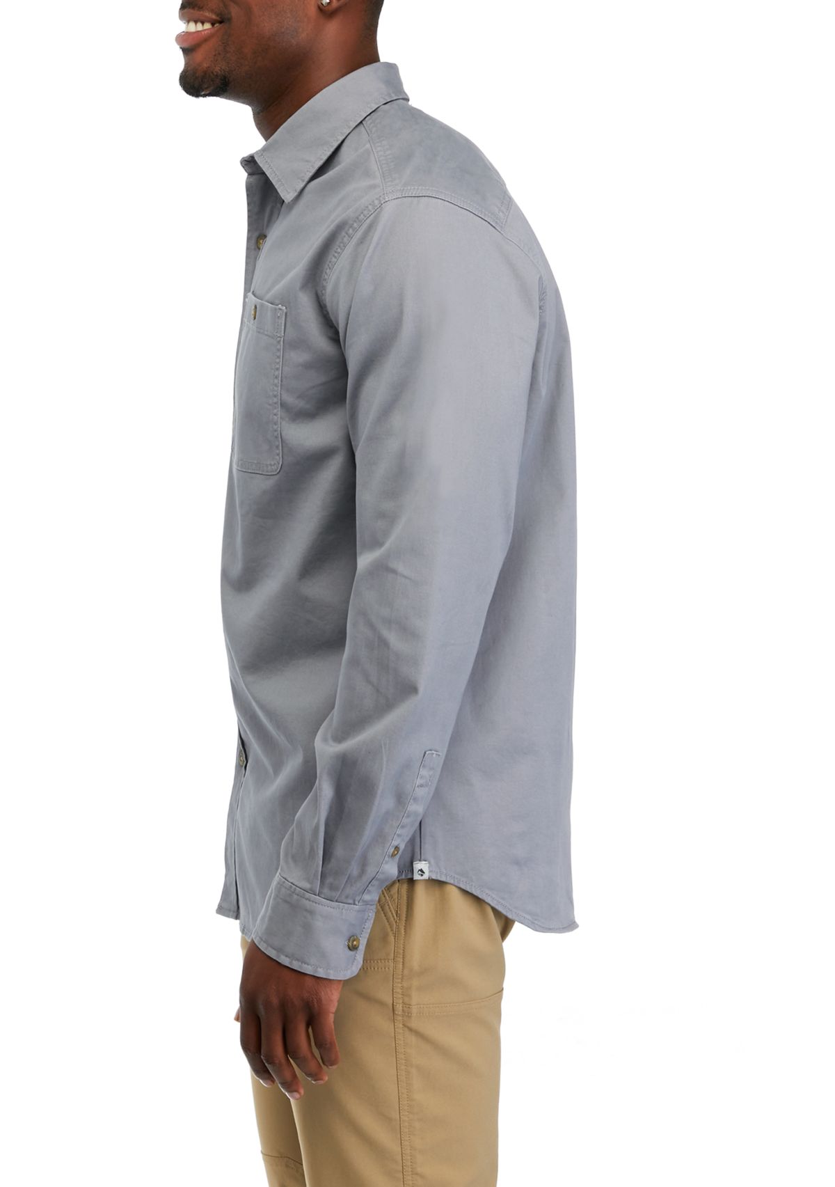 Long Sleeve Twill Button Down Shirt