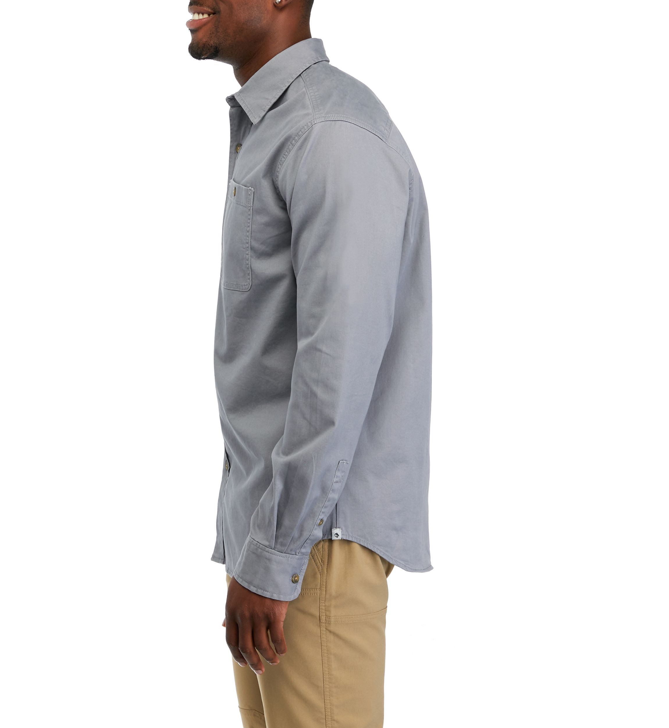 Long Sleeve Twill Button Down Shirt