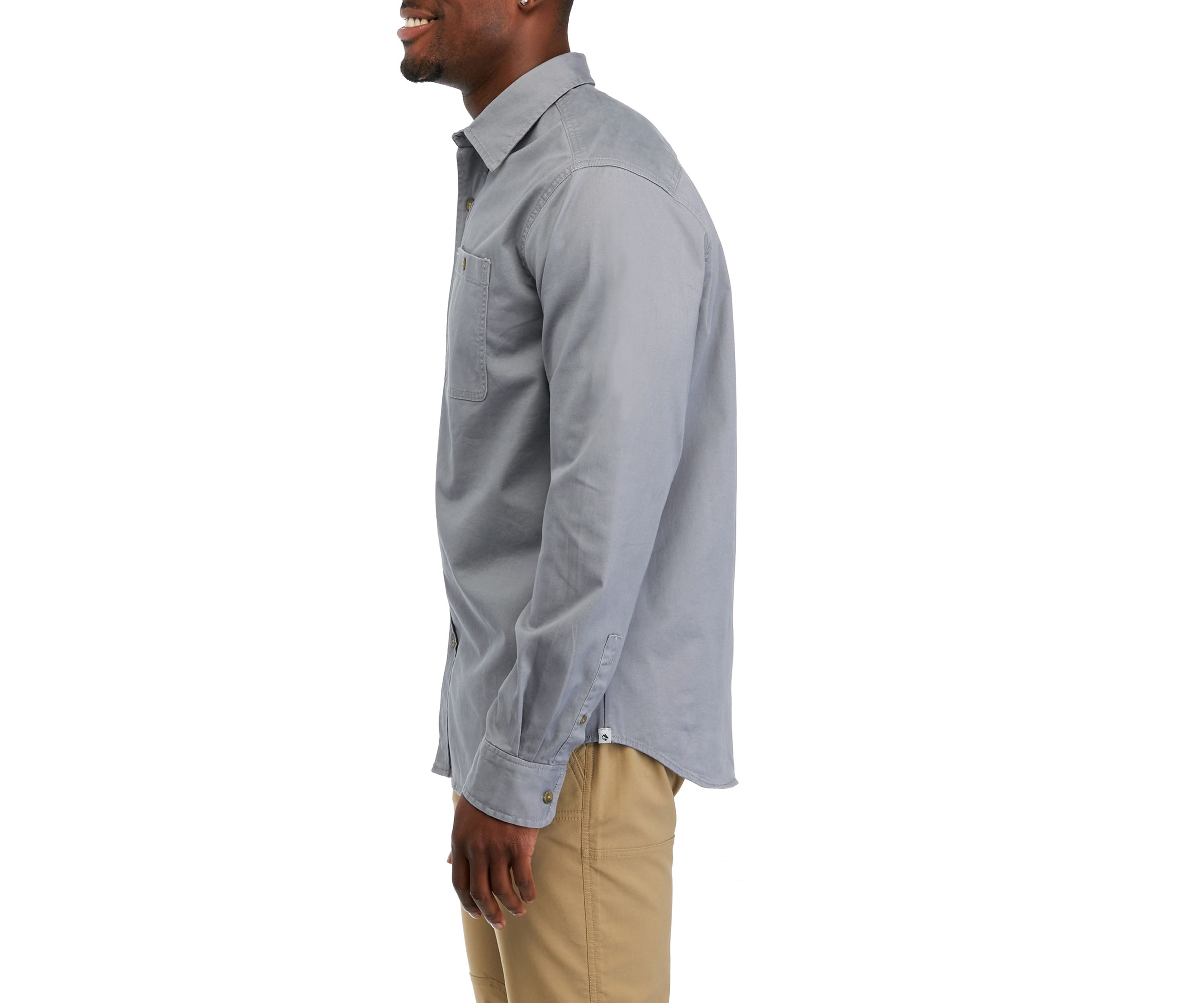 Long Sleeve Twill Button Down Shirt