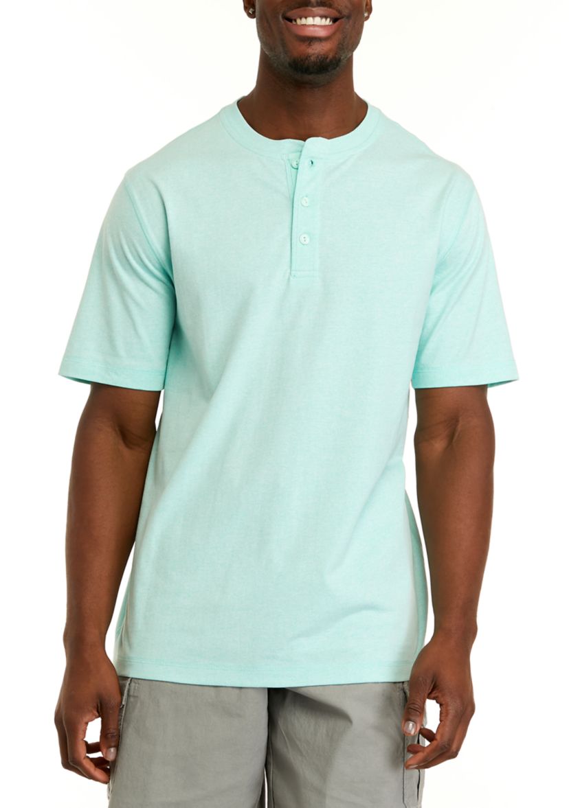 Short Sleeve Jaspe Henley Shirt