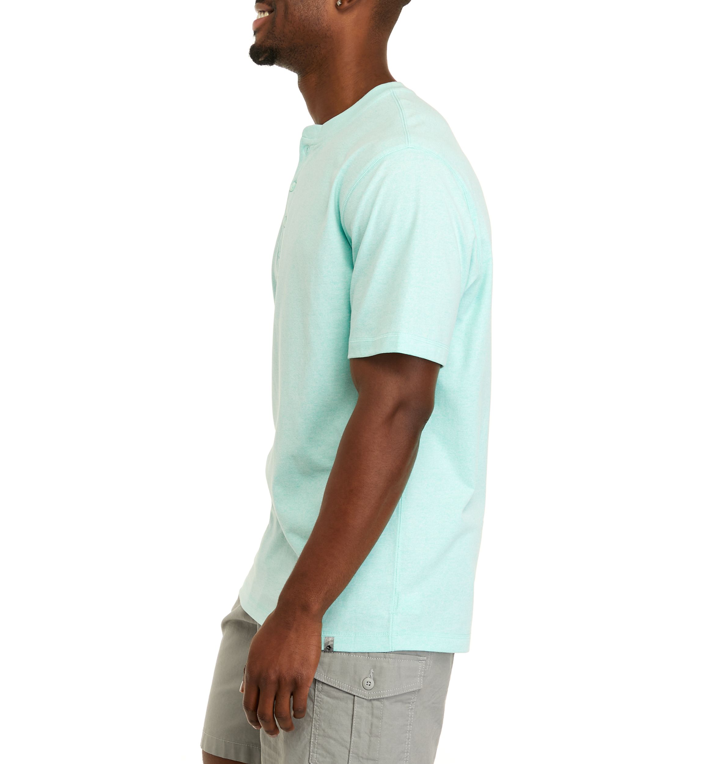 Short Sleeve Jaspe Henley Shirt