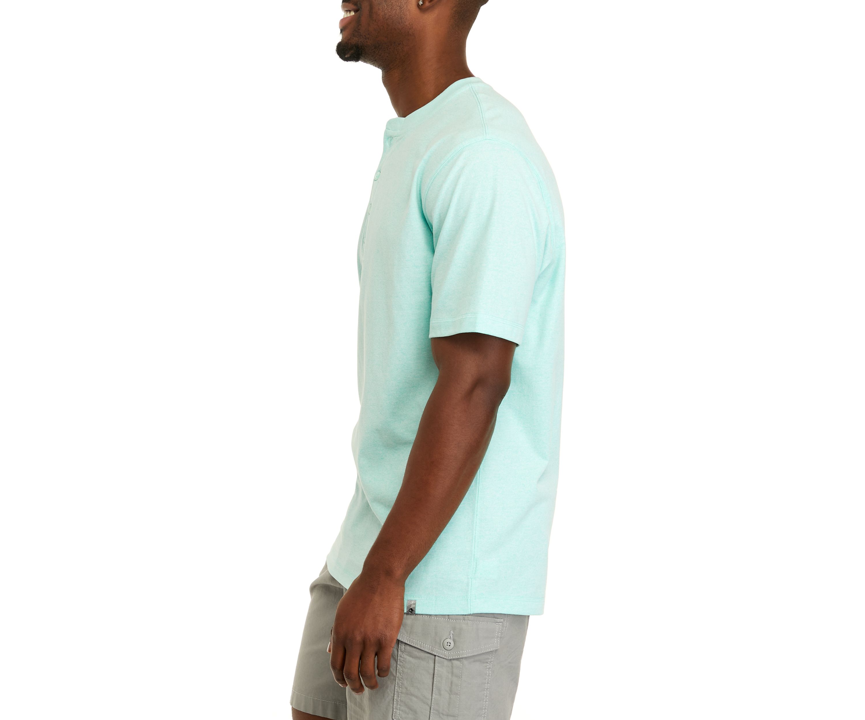 Short Sleeve Jaspe Henley Shirt