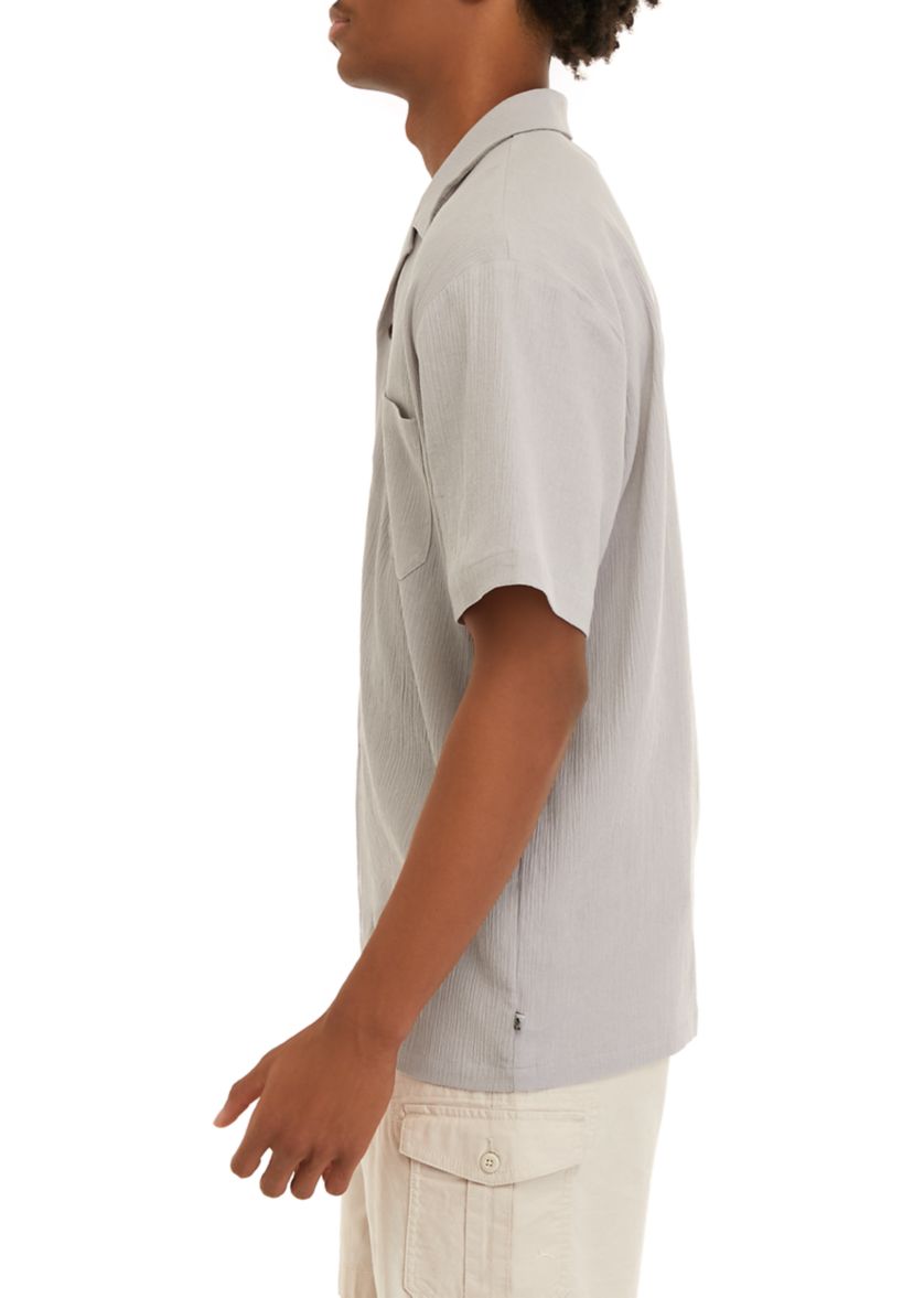 Short Sleeve Button Down Camp Shirt