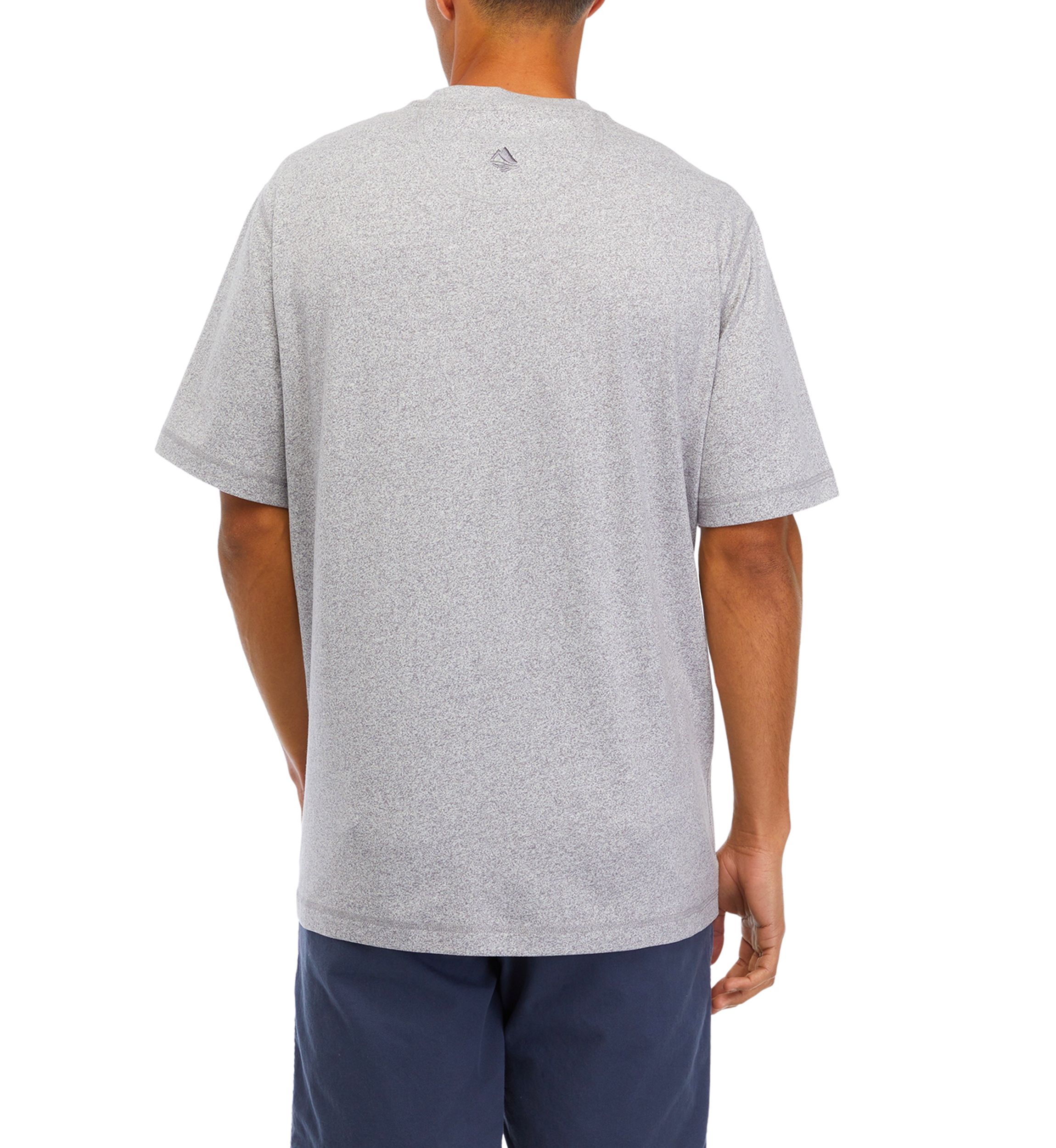 Short Sleeve Jaspe Crew Neck Pocket T-Shirt