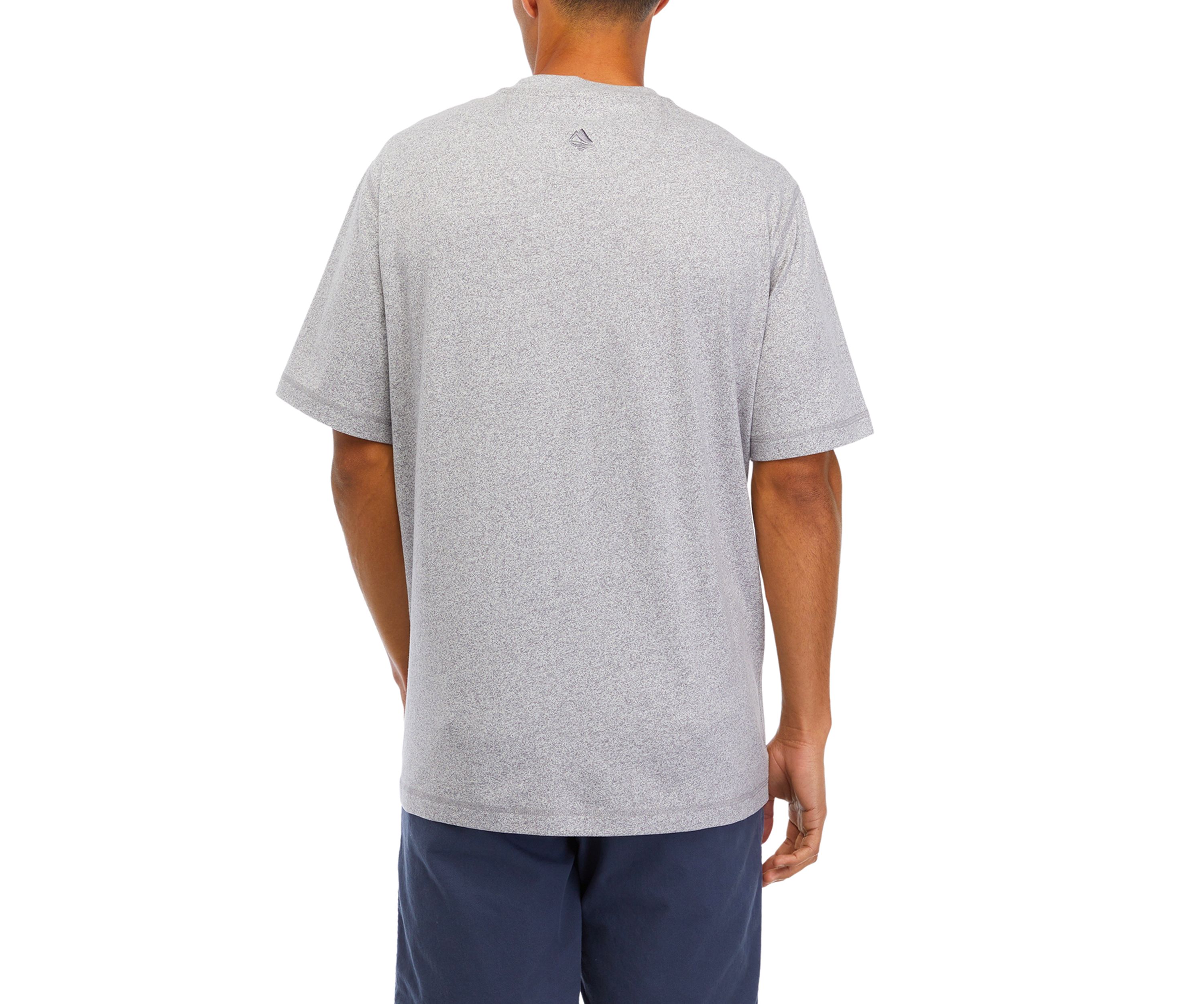 Short Sleeve Jaspe Crew Neck Pocket T-Shirt