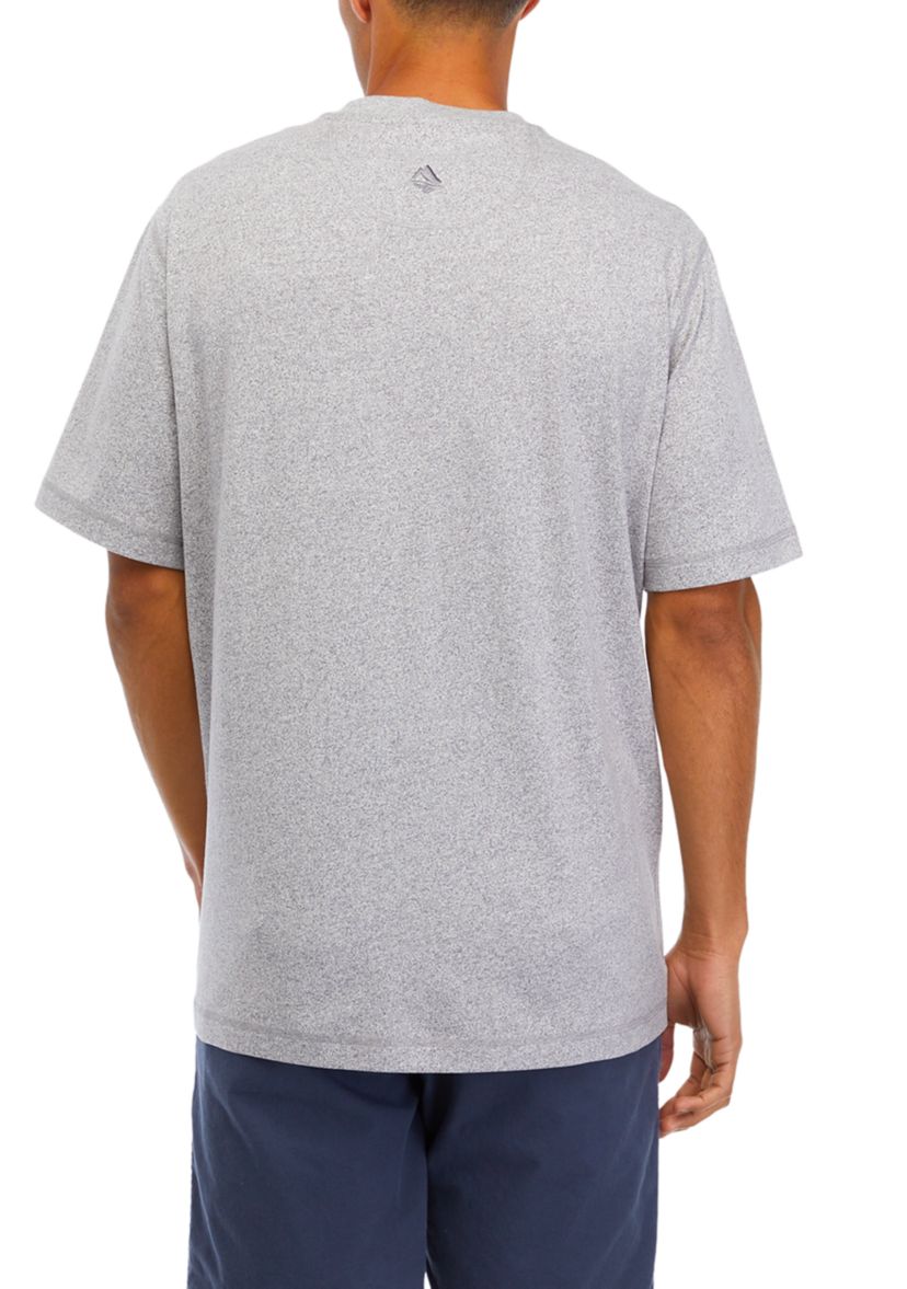 Short Sleeve Jaspe Crew Neck Pocket T-Shirt