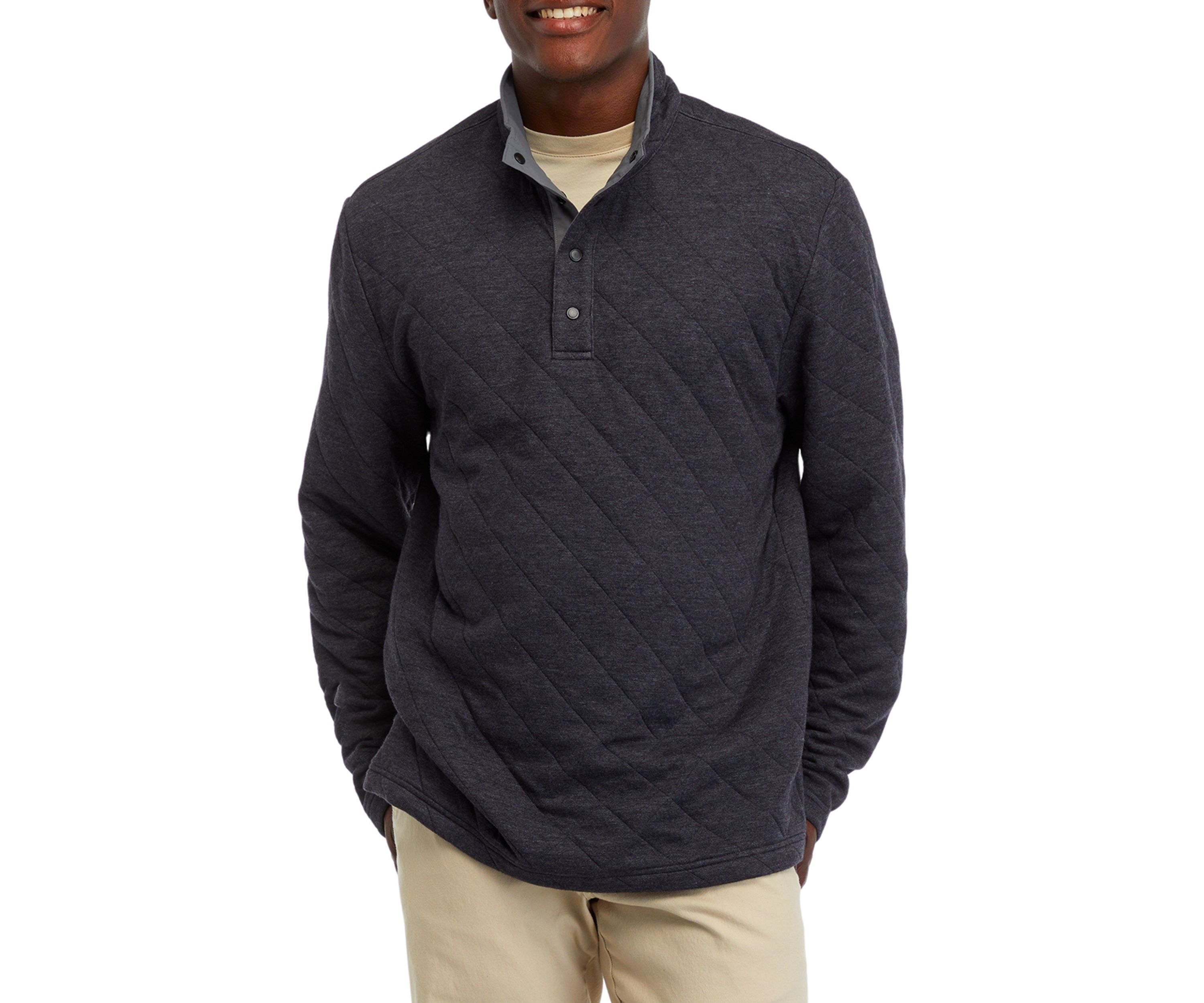 Quilted 1/4 Snap Pullover