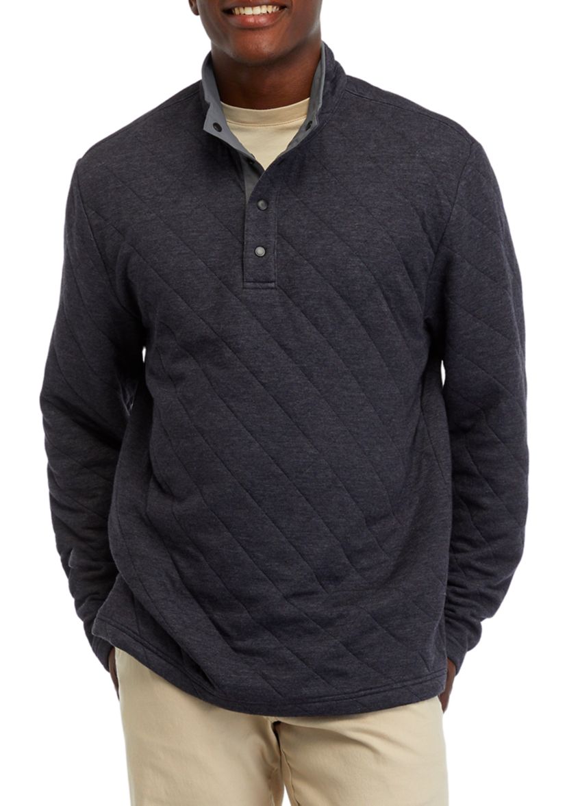 Quilted 1/4 Snap Pullover
