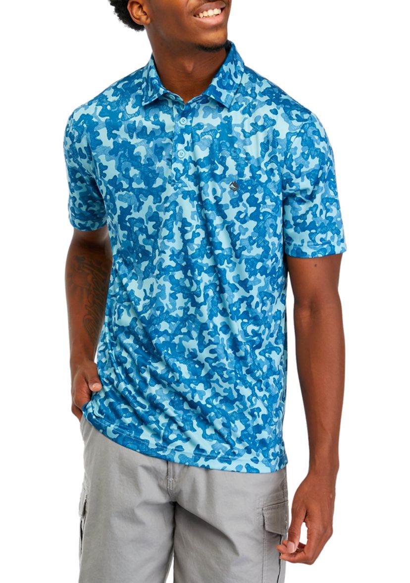 Printed Fishing Polo Shirt
